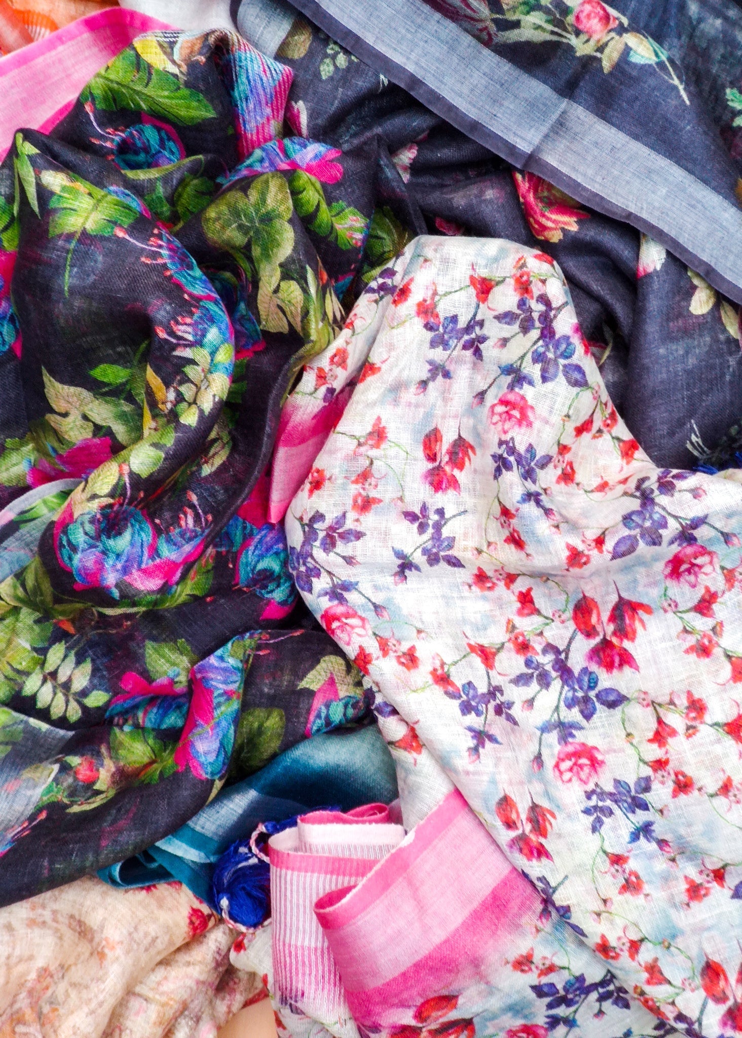 digital printed sarees - linenworldonline.in