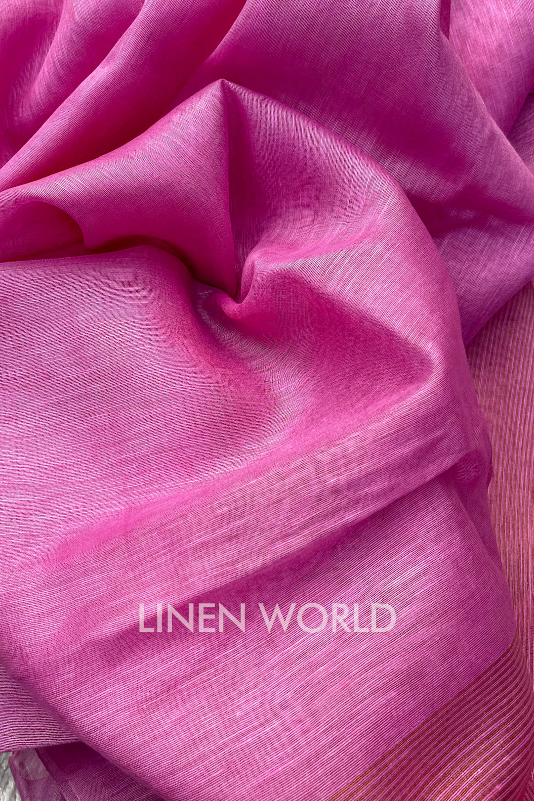 vidya - pink silk linen saree - linenworldonline.in