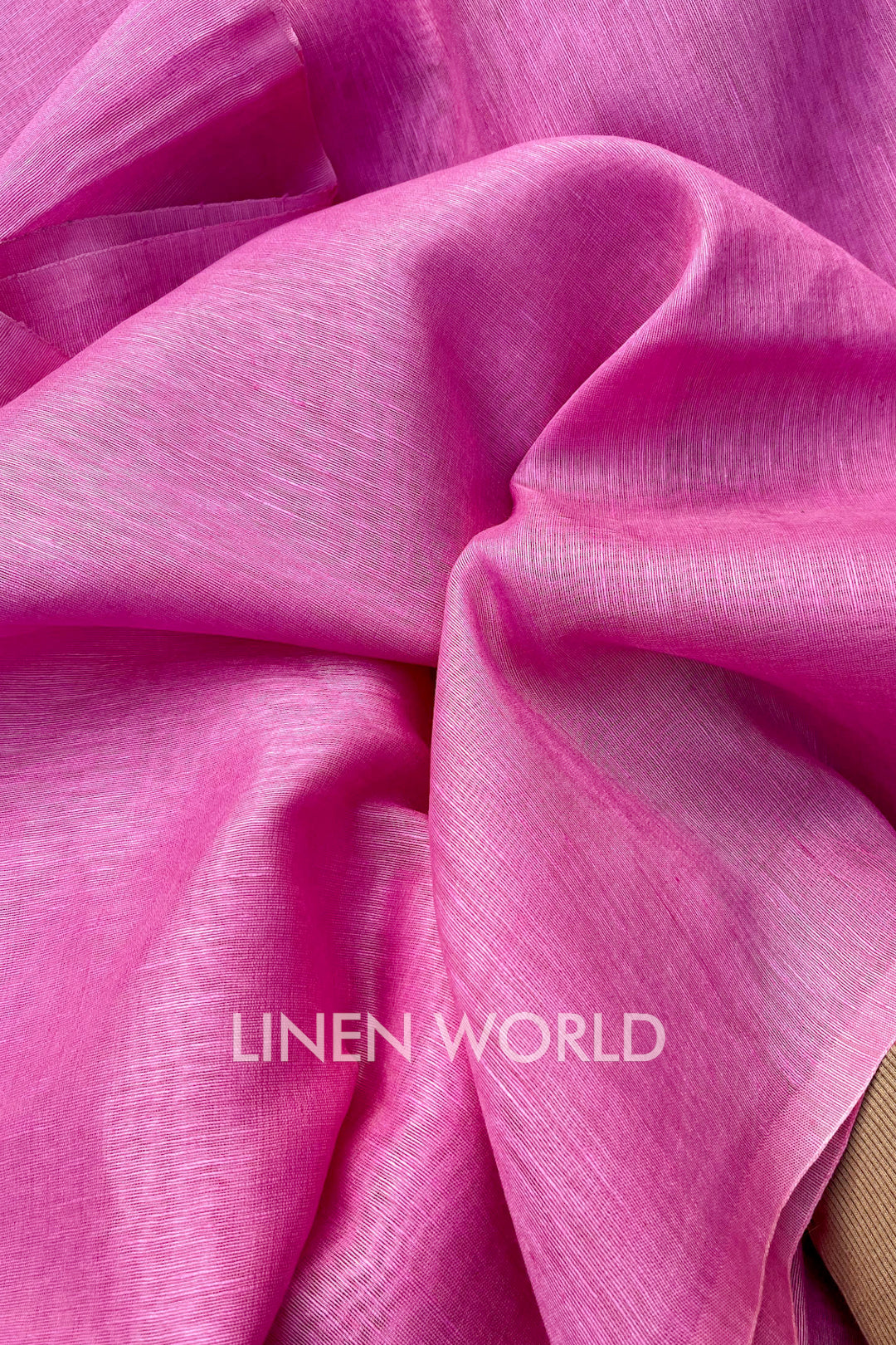 vidya - pink silk linen saree - linenworldonline.in