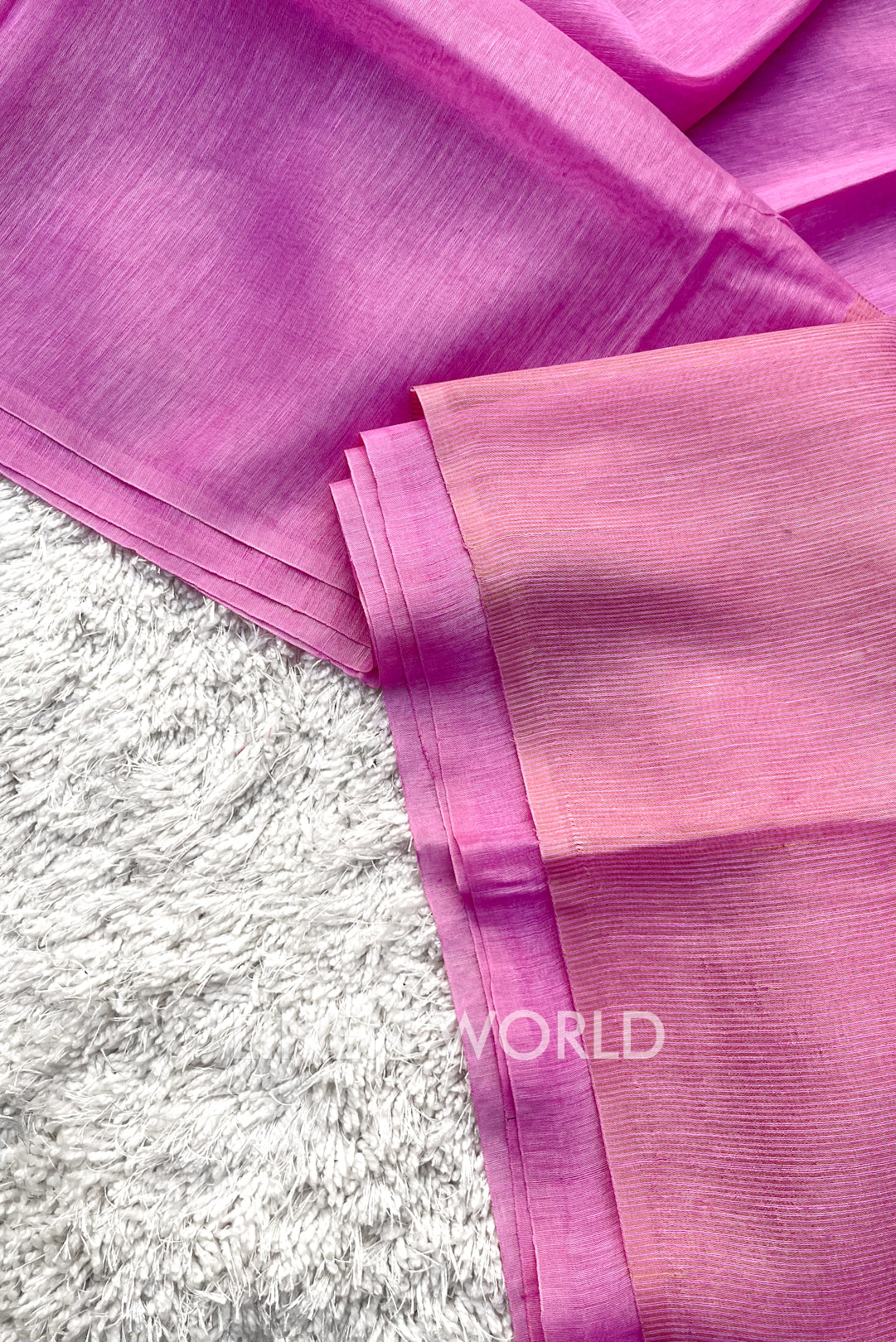 vidya - pink silk linen saree - linenworldonline.in