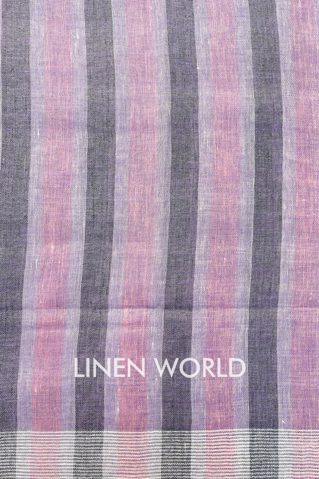 neriah: pure linen stripe woven dupatta - linenworldonline.in