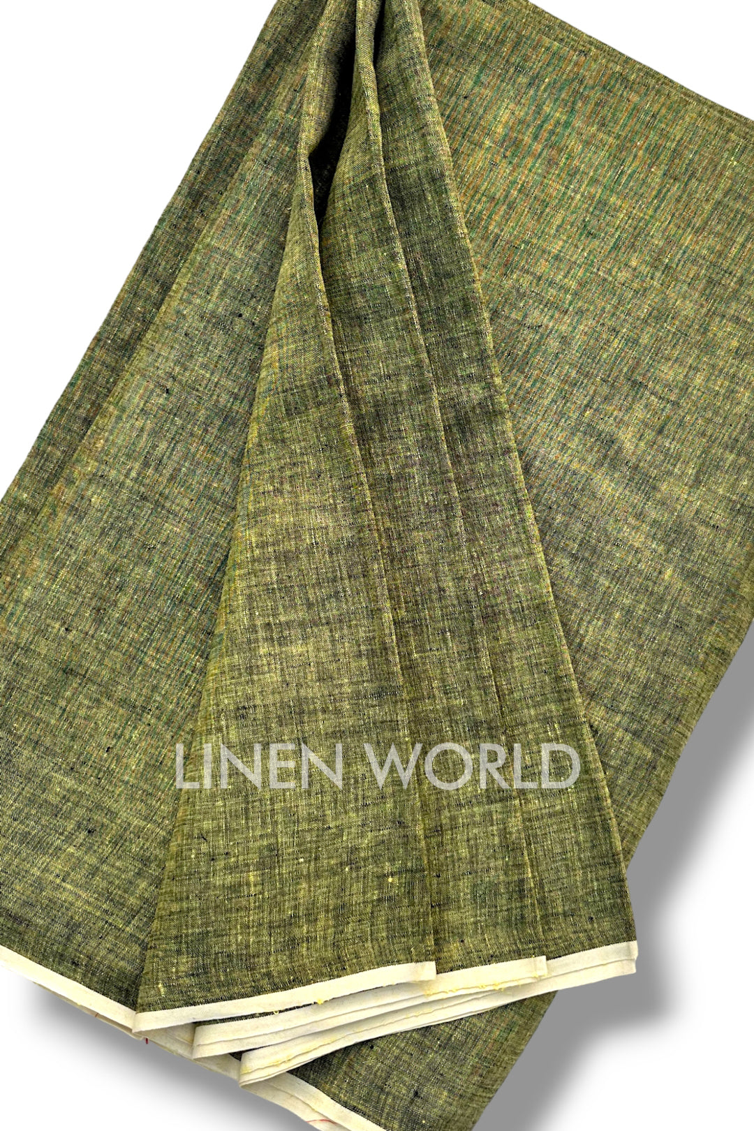 khaki pure linen 60 lea shirting fabric - linenworldonline.in