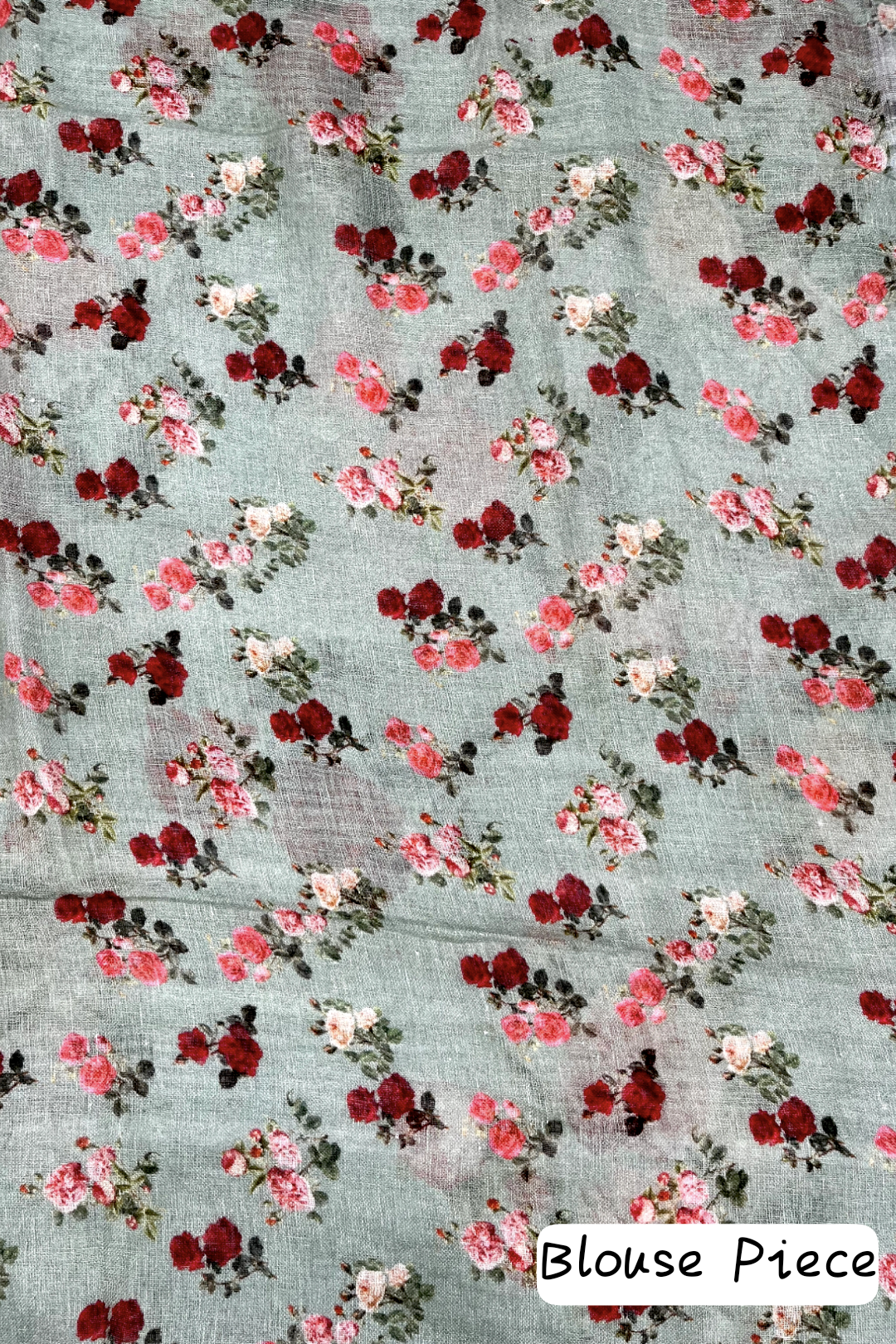 eshal - digital printed linen saree | linenworldonline.in