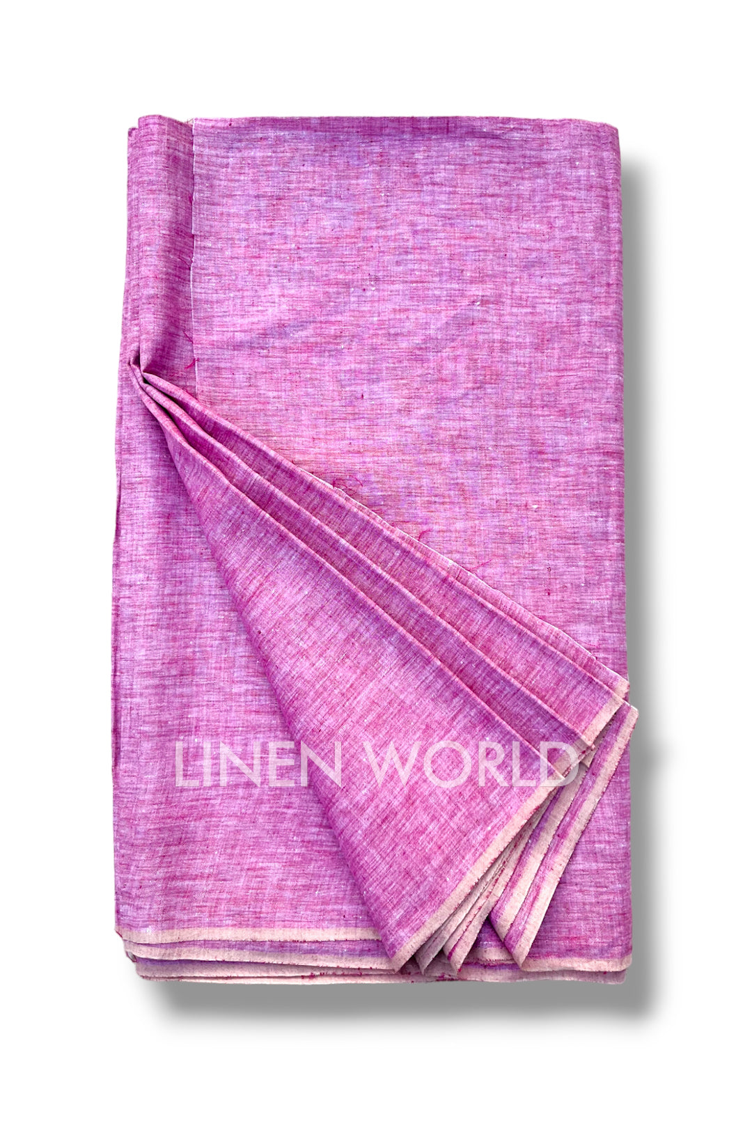 lavender pink pure linen 60 lea shirting fabric - linenworldonline.in