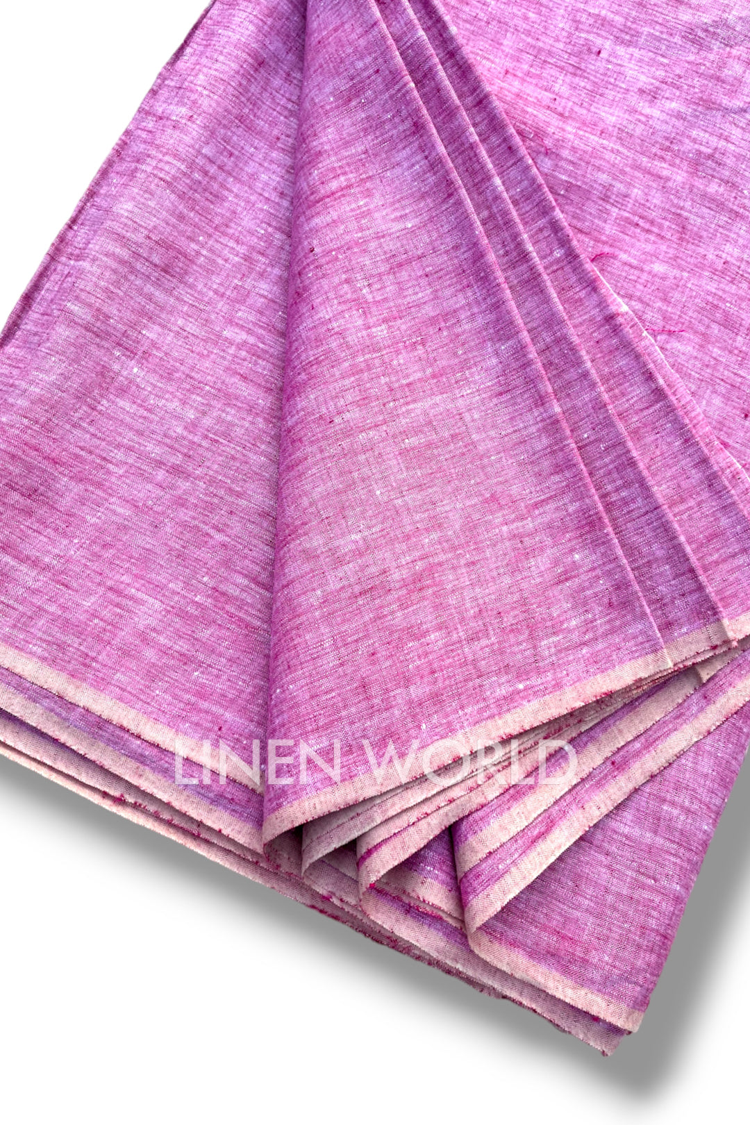 lavender pink pure linen 60 lea shirting fabric - linenworldonline.in