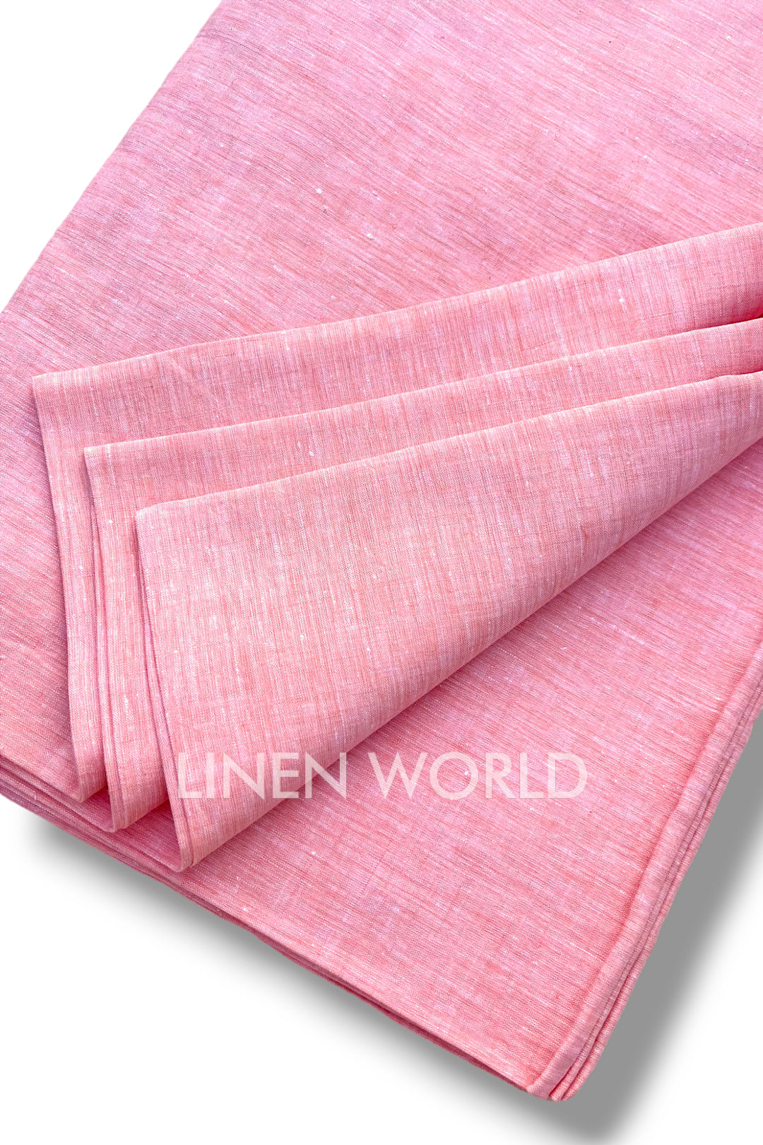 peach pure linen 60 lea shirting fabric - linenworldonline.in