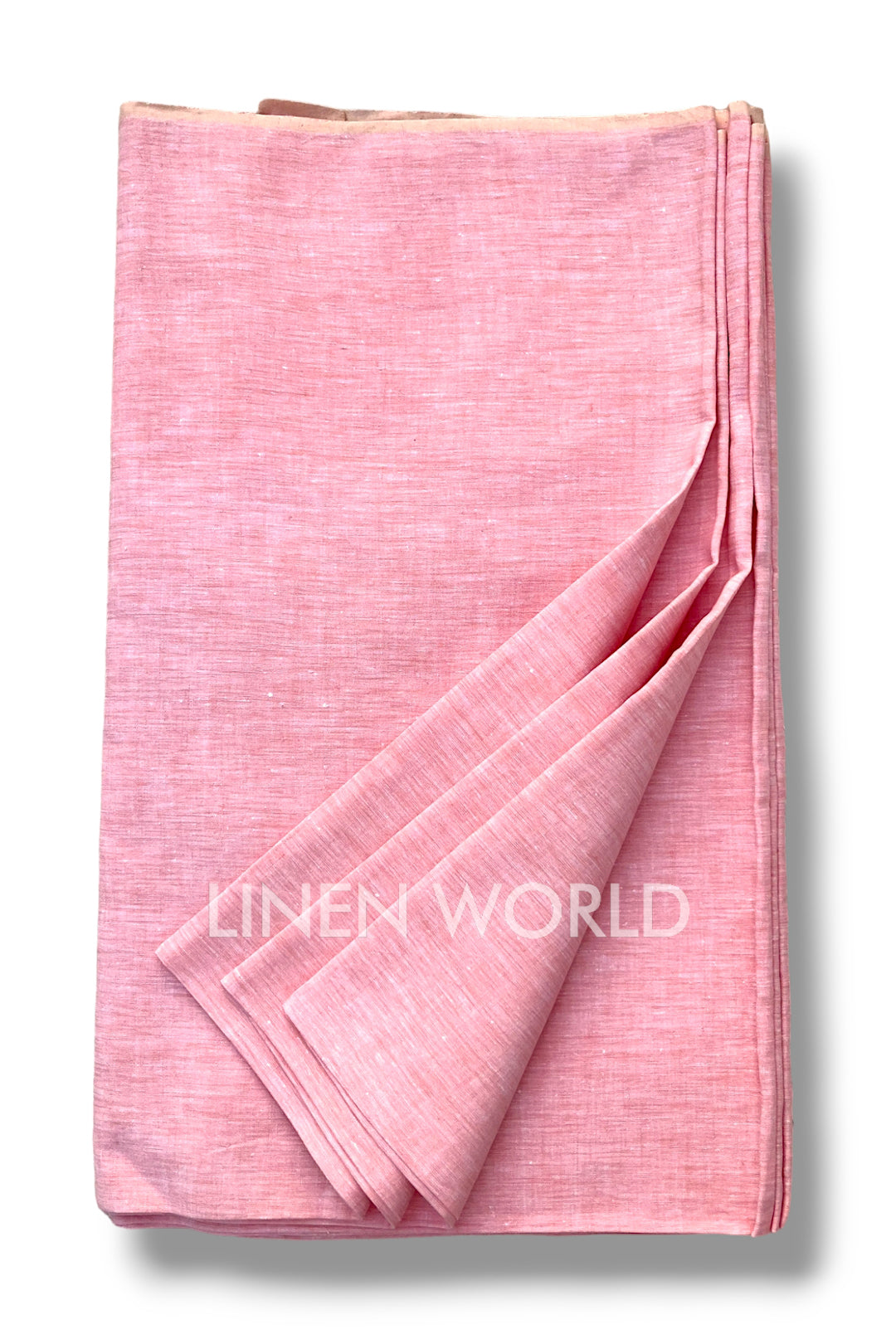 peach pure linen 60 lea shirting fabric - linenworldonline.in