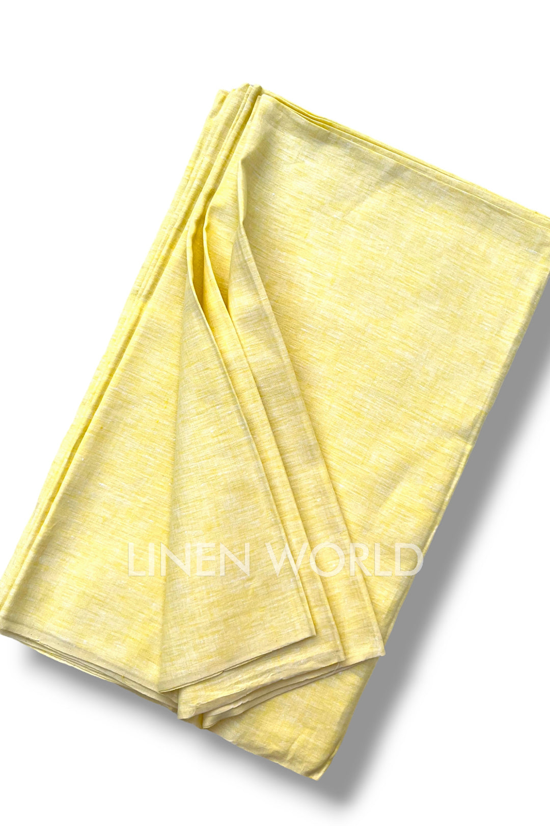 pale yellow pure linen 60 lea shirting fabric - linenworldonline.in