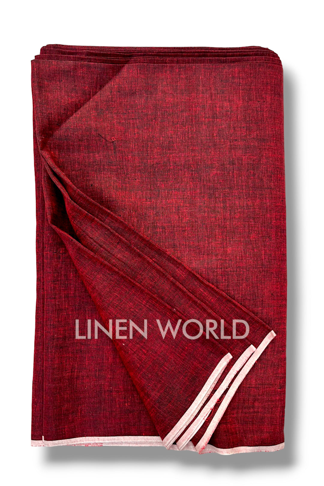 maroon pure linen 60 lea shirting fabric - linenworldonline.in