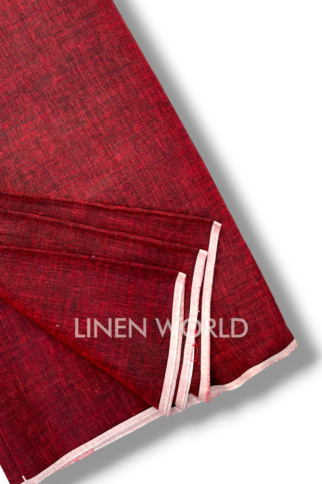 maroon pure linen 60 lea shirting fabric - linenworldonline.in