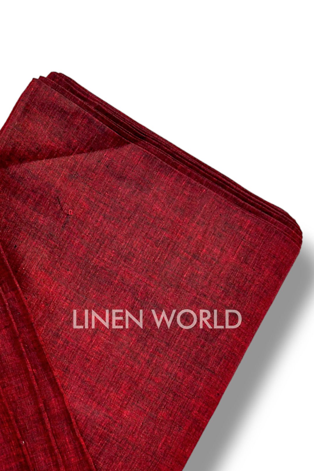 maroon pure linen 60 lea shirting fabric - linenworldonline.in