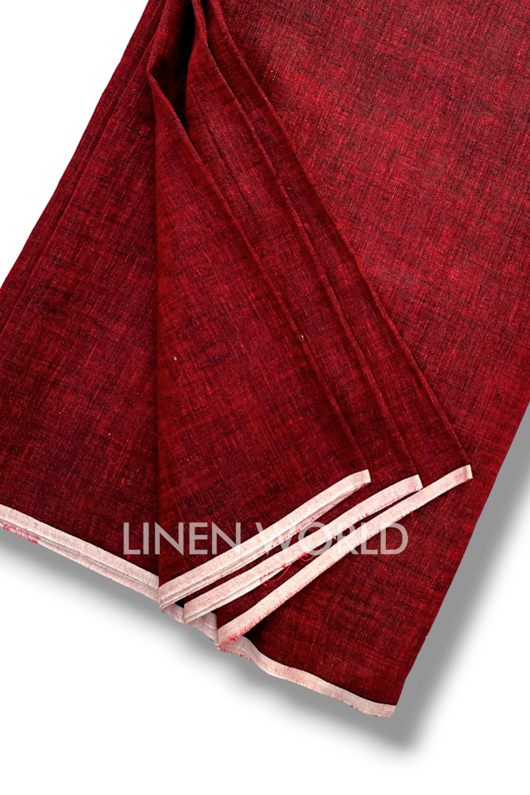 maroon pure linen 60 lea shirting fabric - linenworldonline.in