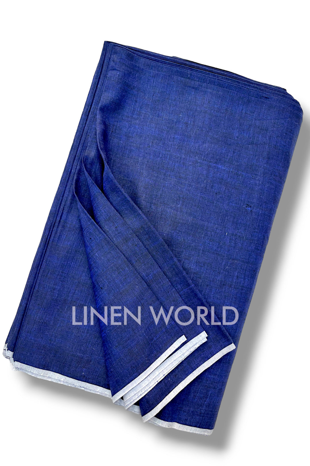 navy blue pure linen 60 lea shirting fabric - linenworldonline.in