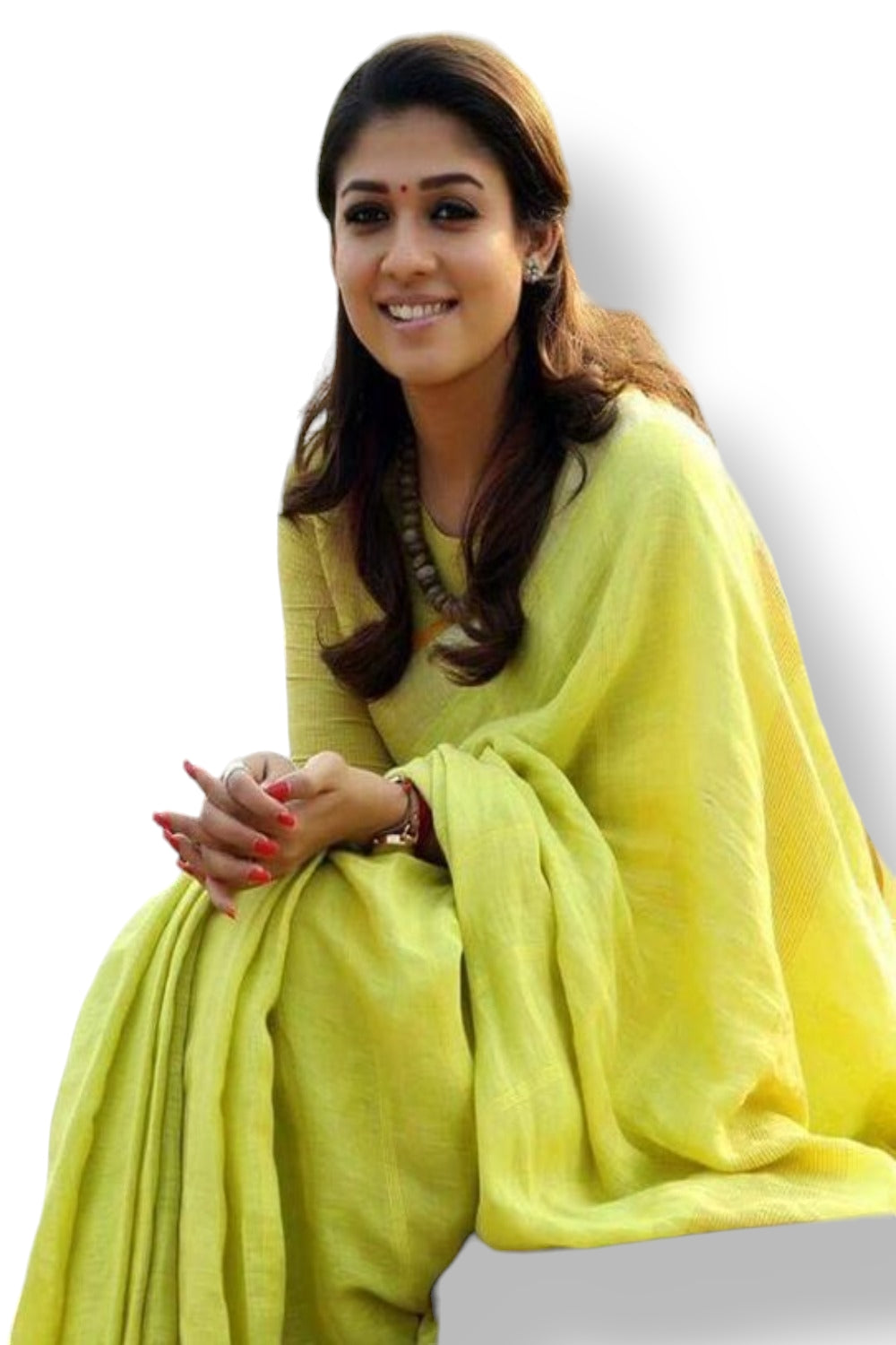 nayanthara in pure linen saree - linenworldonline.in
