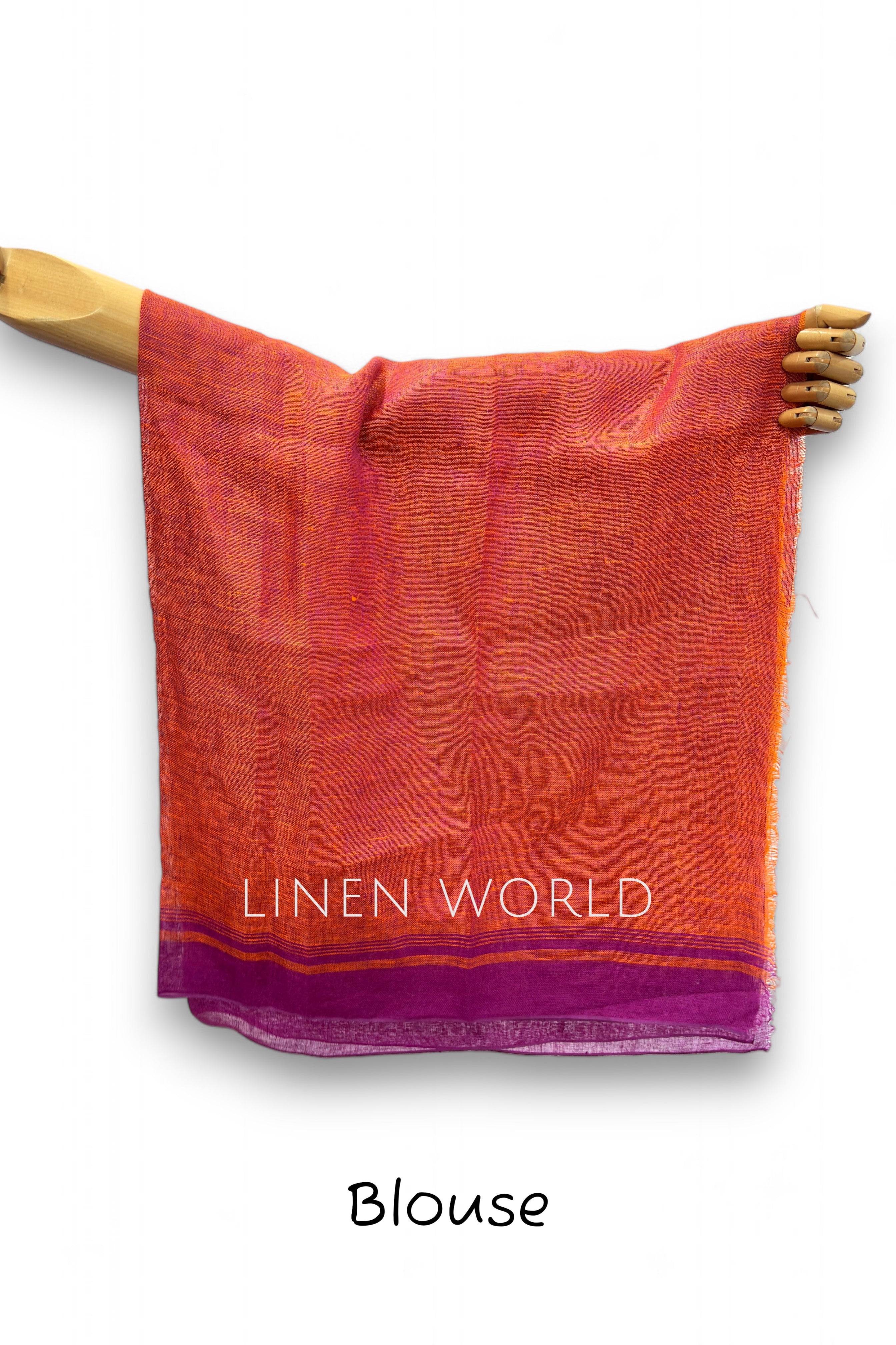 Vanya - purple pure linen blouse piece by the brand 'Linen World'.