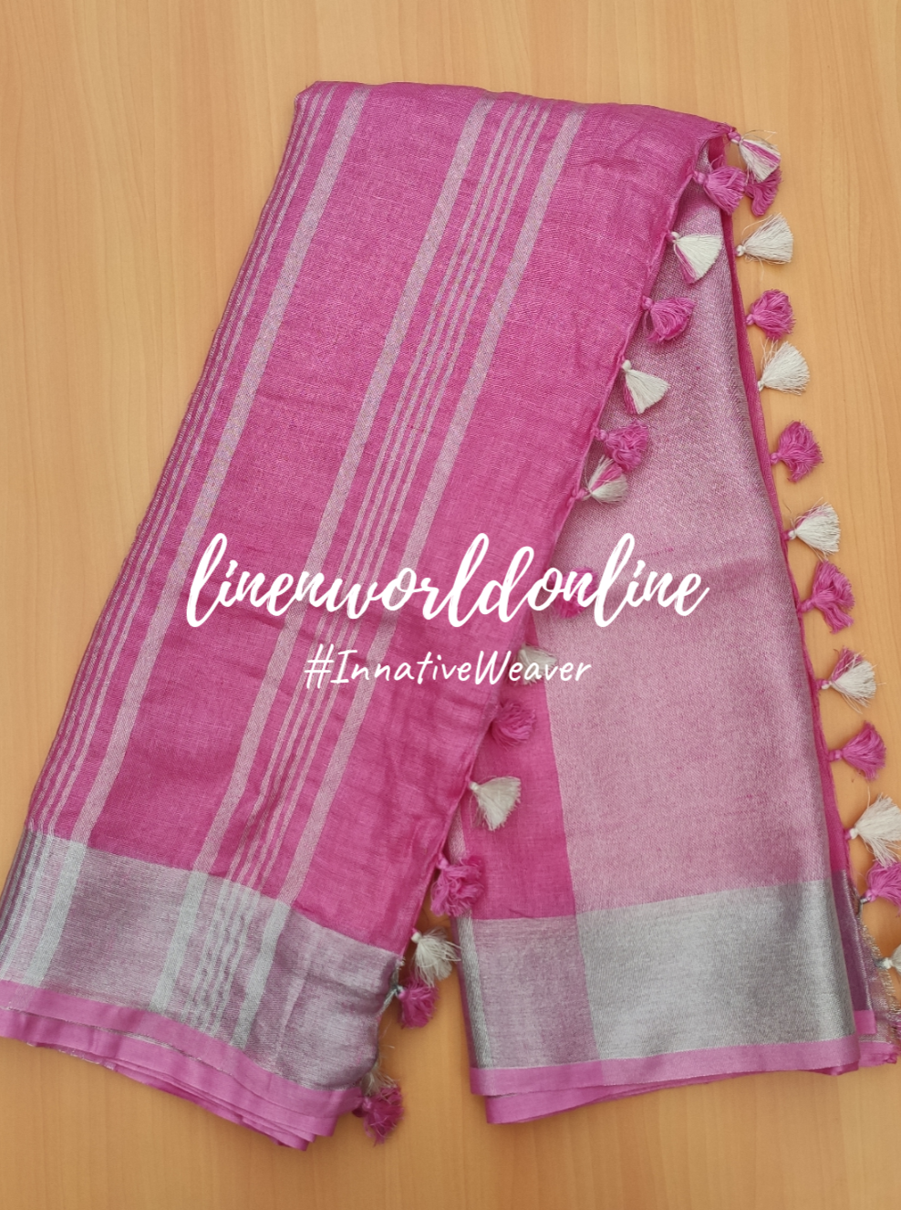 pure linen saree with blouse - linenworldonline.in