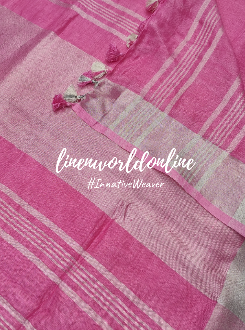 pure linen saree with blouse - linenworldonline.in