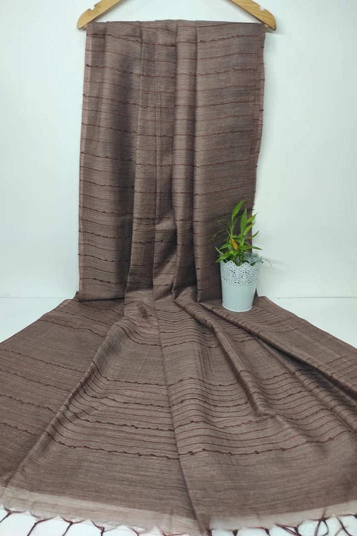brown kota banswara soft silk saree - linenworldonline.in