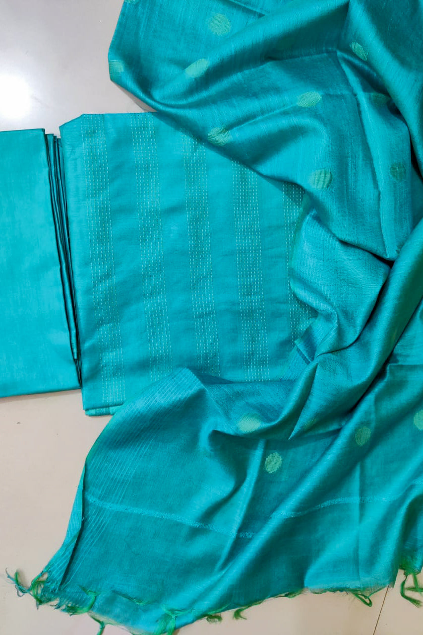 feroza katan staple soft silk dress set (unstitched) - linenworldonline.in