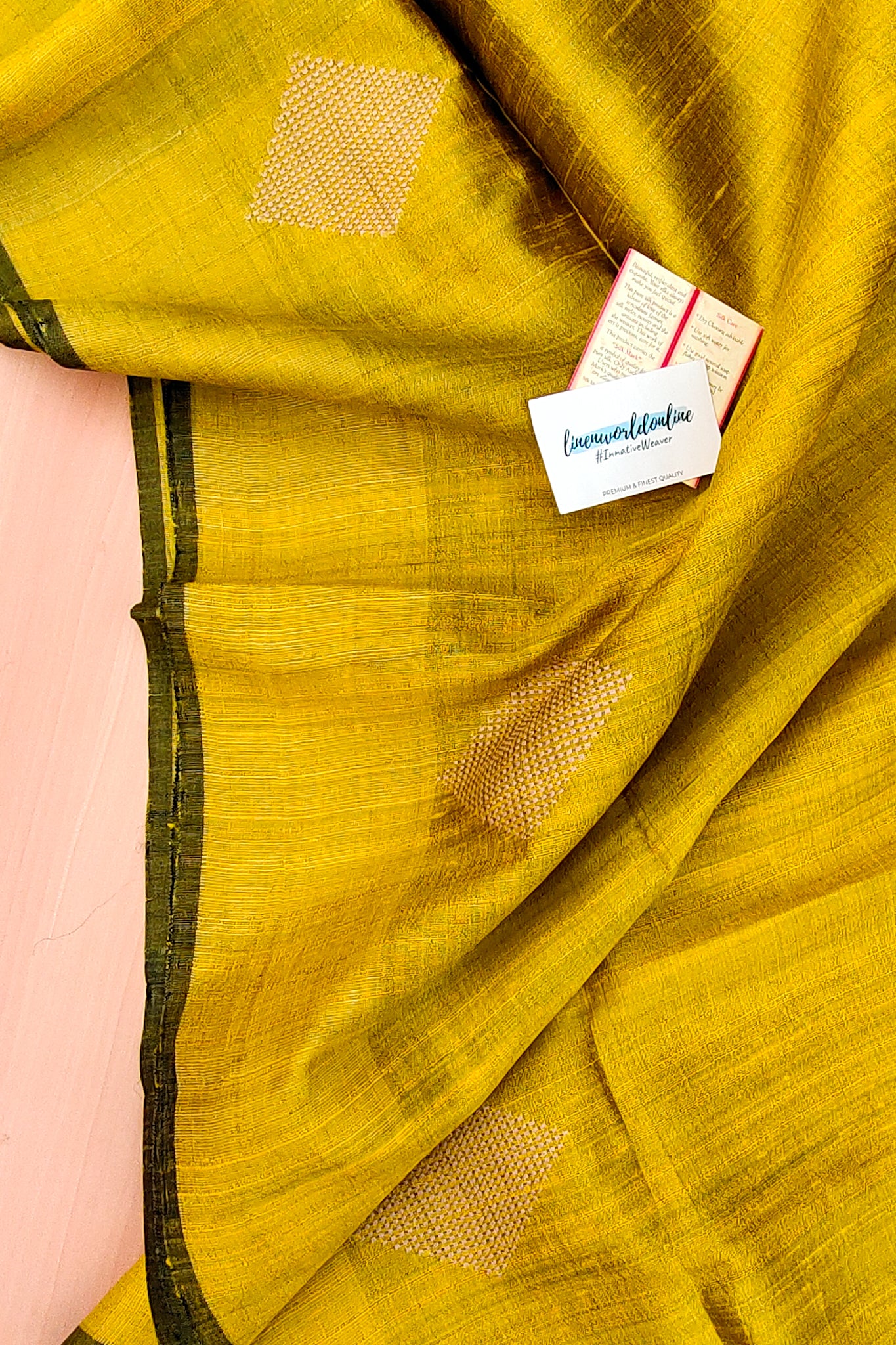 divya - tussar dupion pure silk saree - linenworldonline.in
