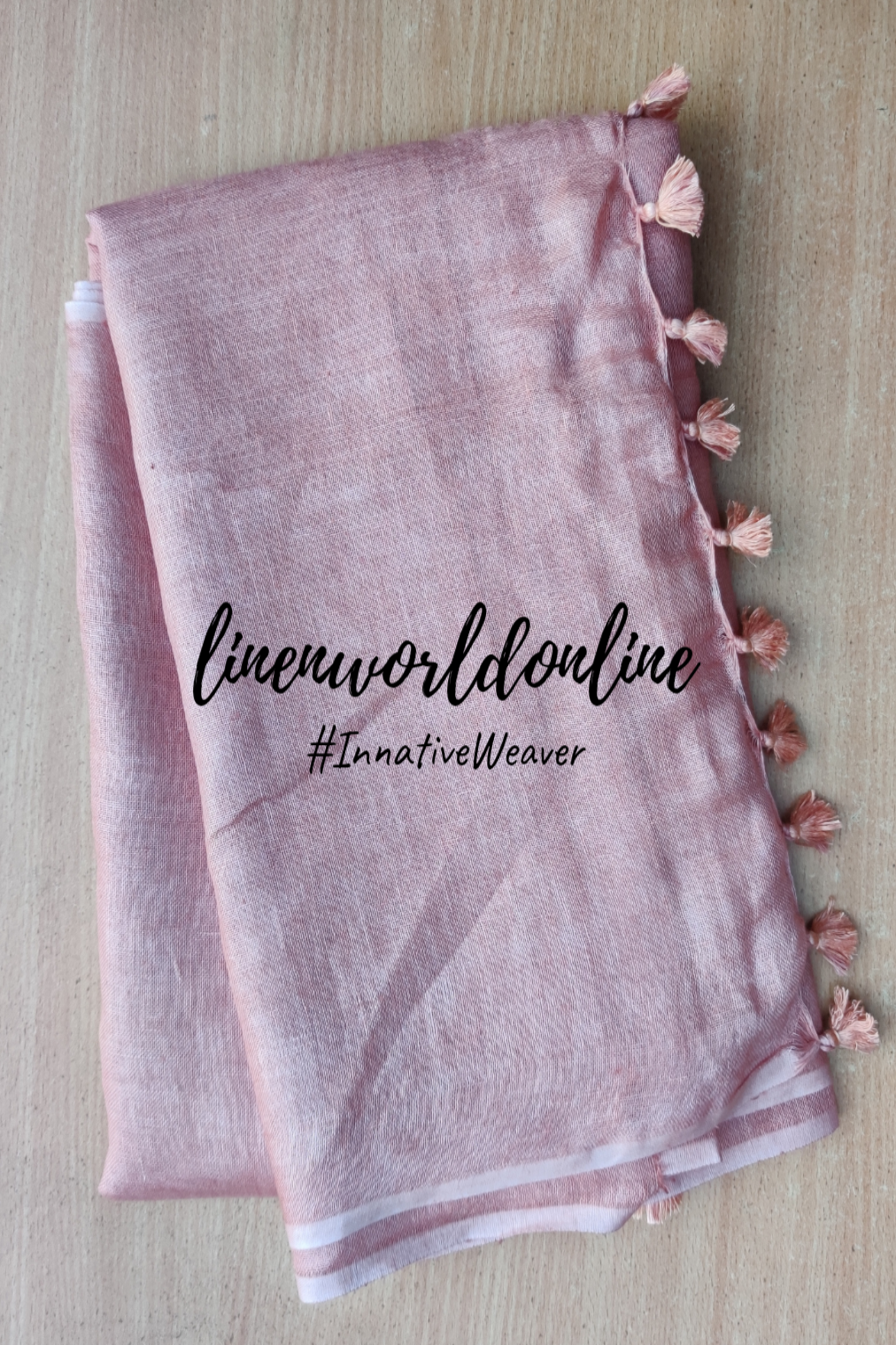 thatch handloom woven pure linen saree - linenworldonline.in
