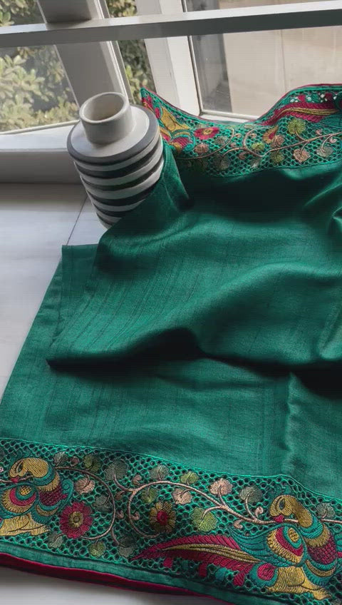 pure bhagalpuri desi tussar silk saree - linenworldonline.in