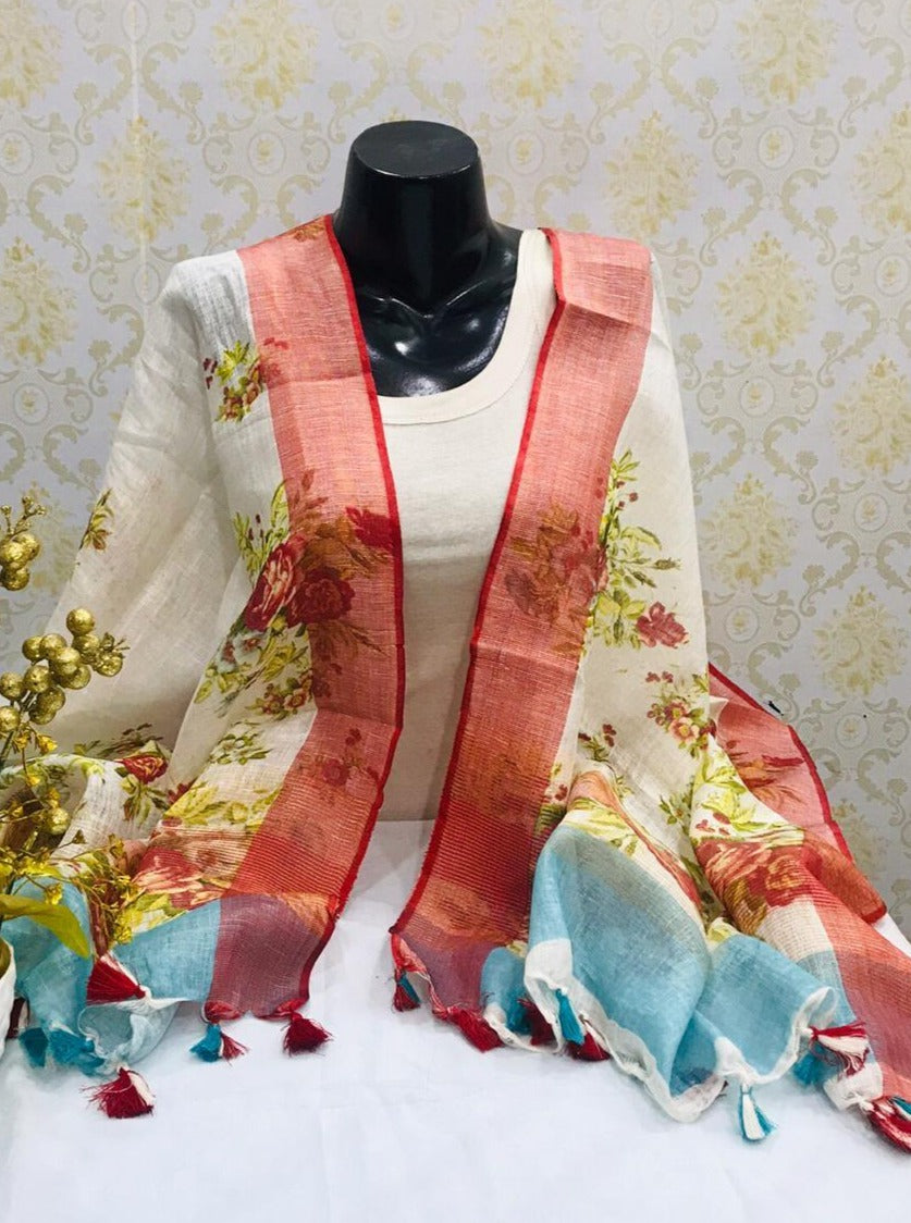 digital printed scarf - linenworldonline.in