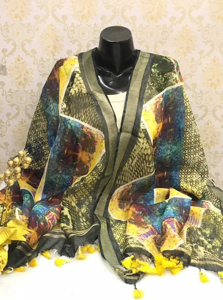 digital printed scarf - linenworldonline.in