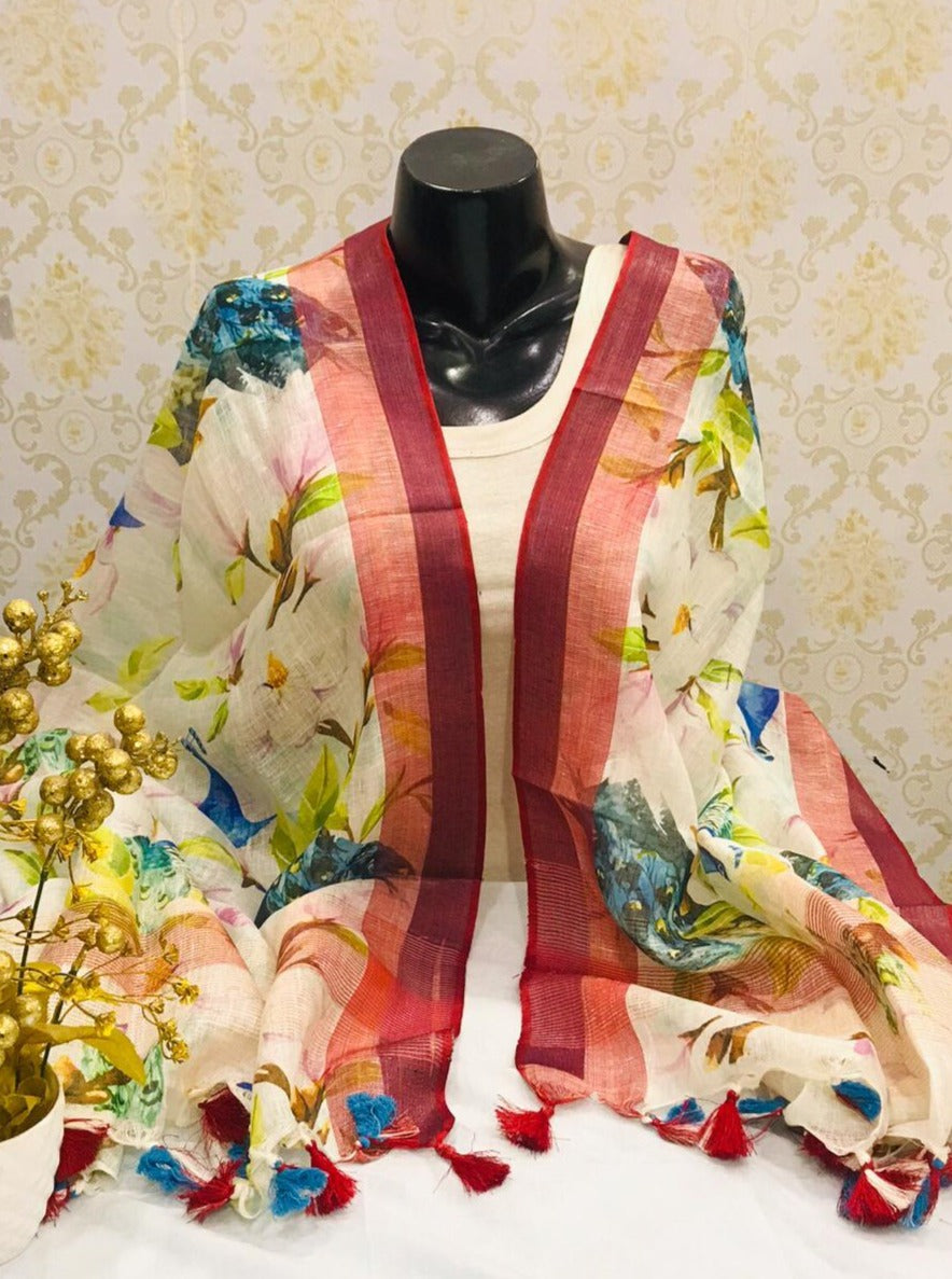 digital printed scarf - linenworldonline.in