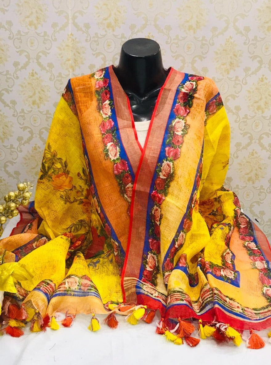 digital printed scarf - linenworldonline.in
