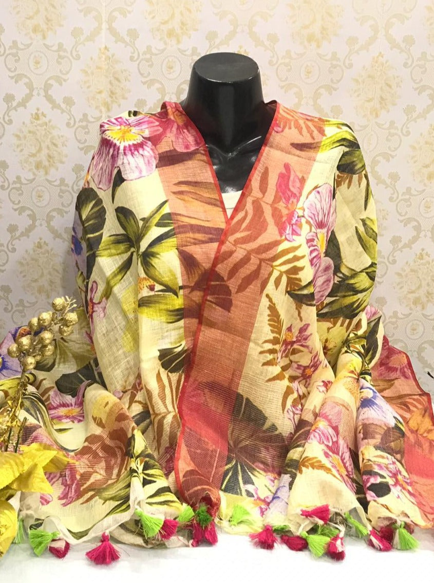 digital printed scarf - linenworldonline.in