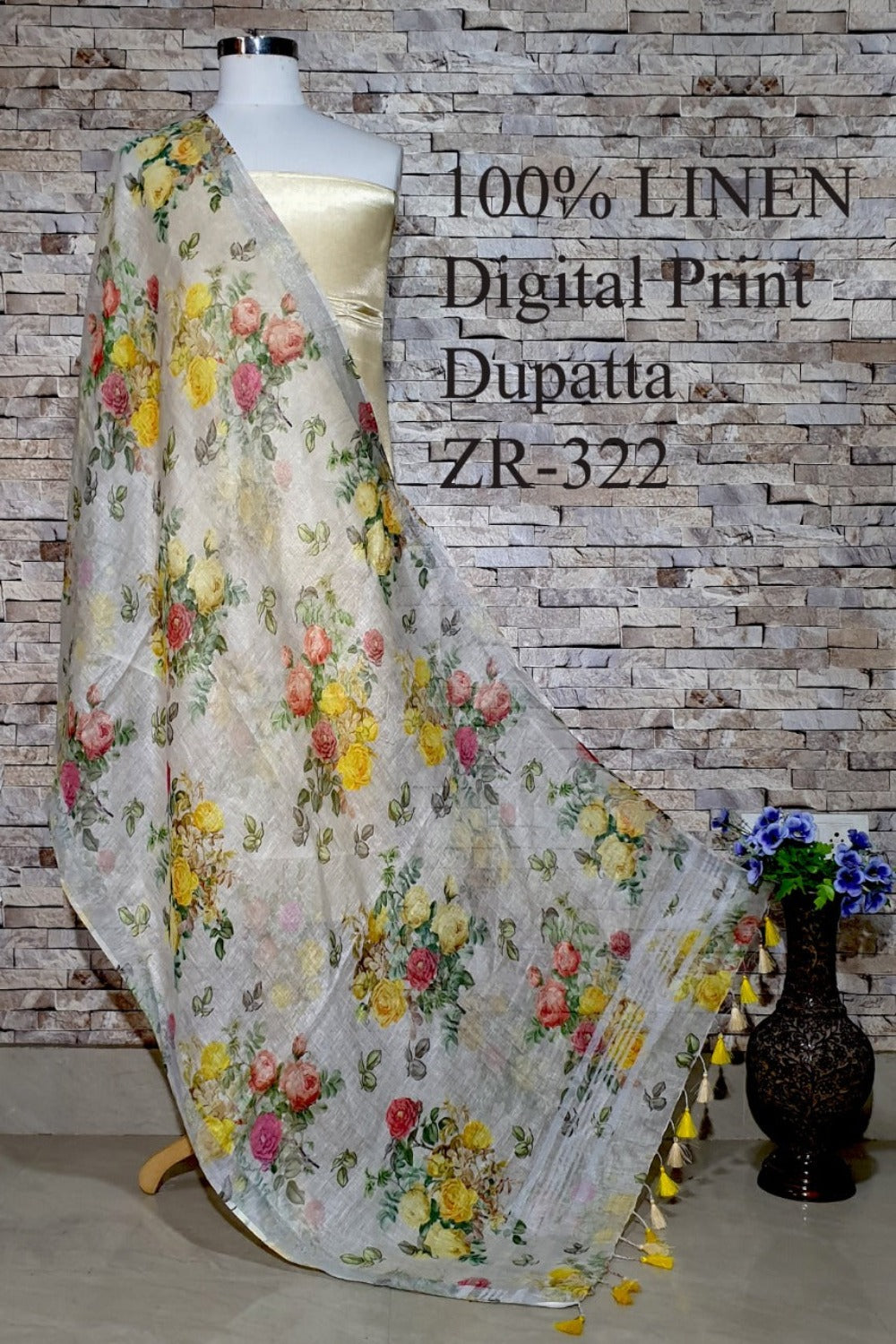grey digital digital printed scarf - linenworldonline.in