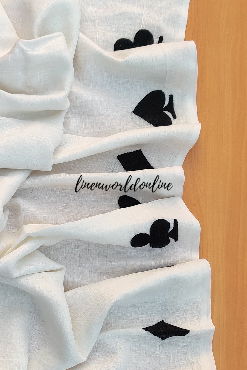 queen of hearts embroidered linen saree - linenworldonline.in