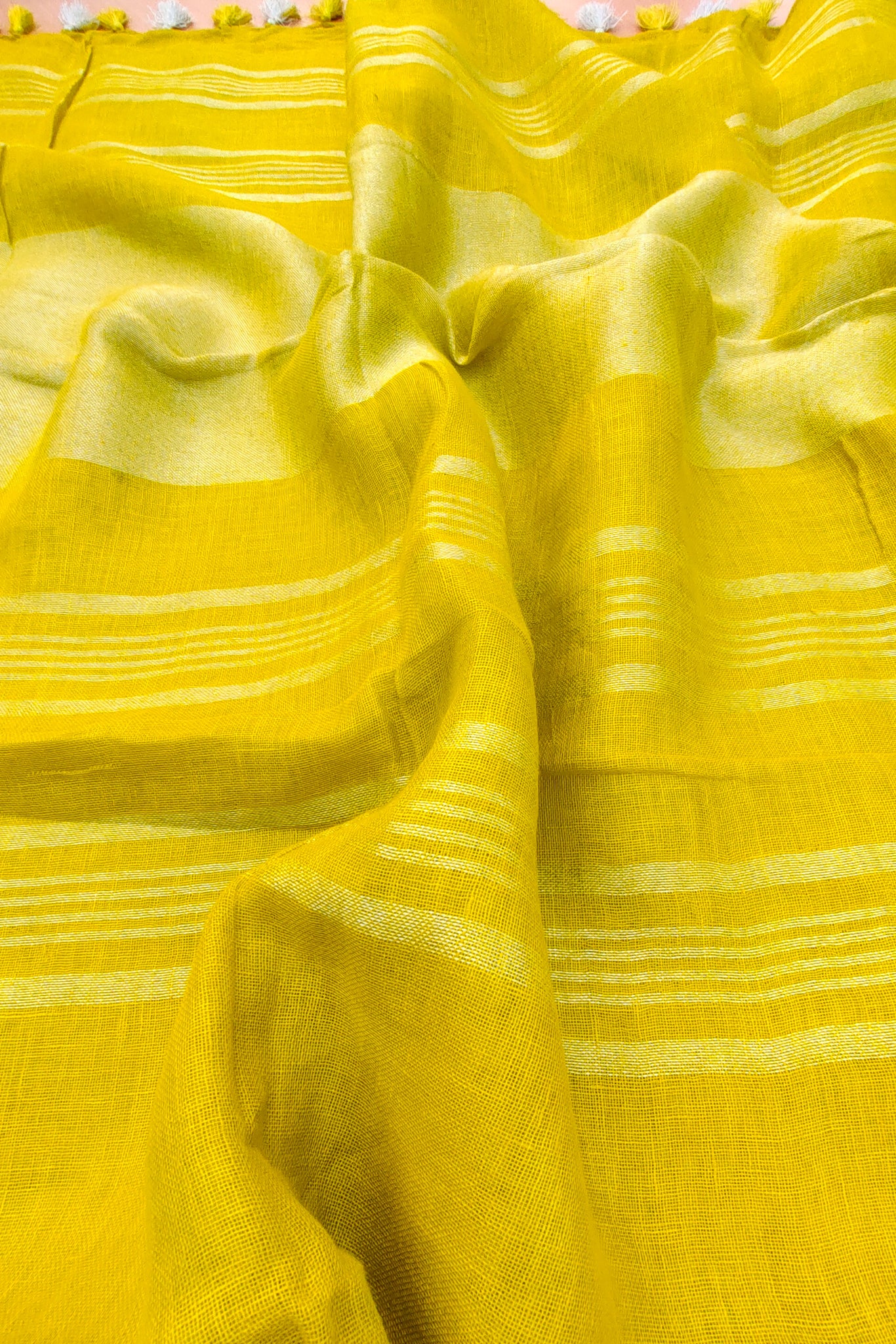 yasmin - pure linen saree | linenworldonline.in