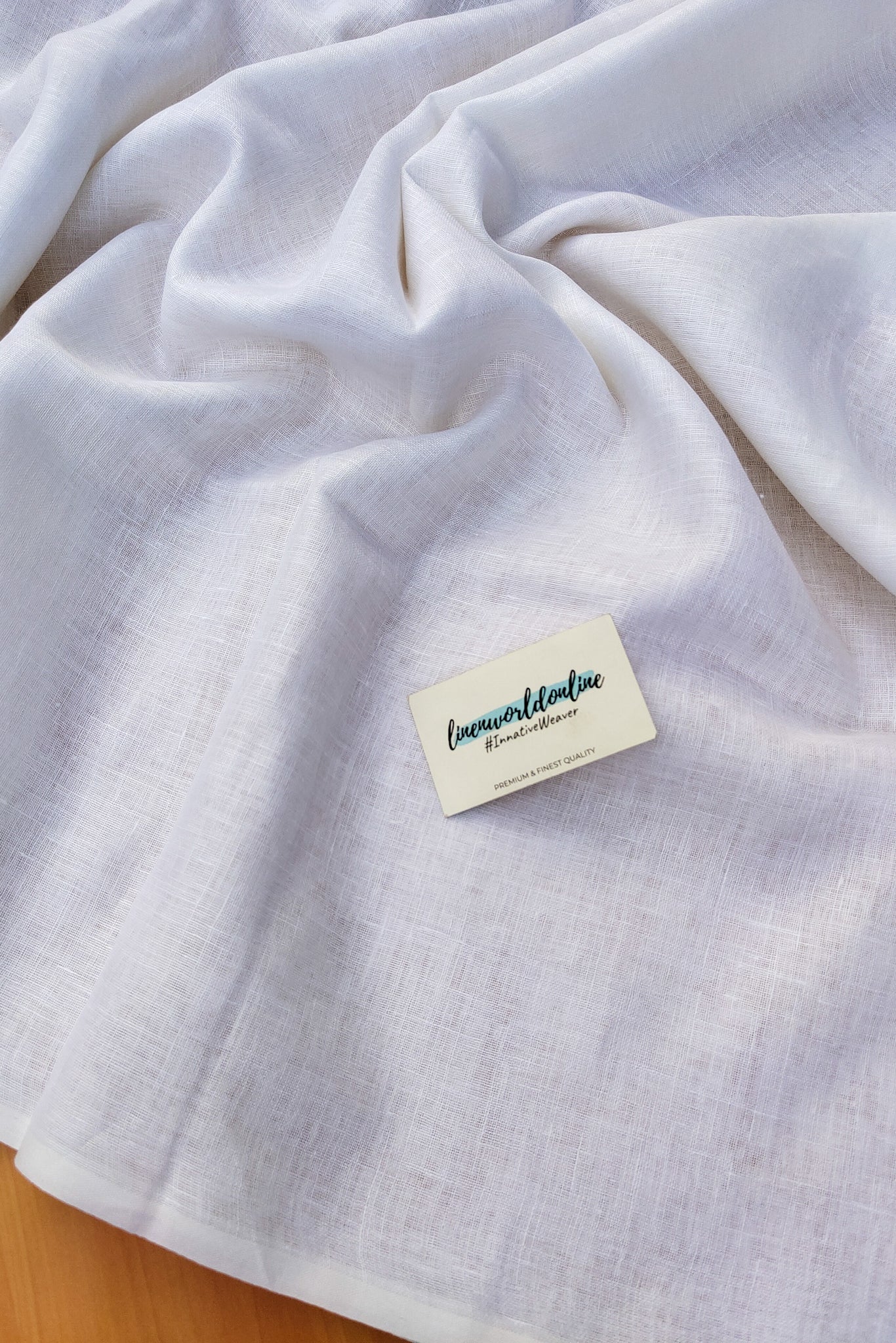 white pure linen saree - linenworldonline.in