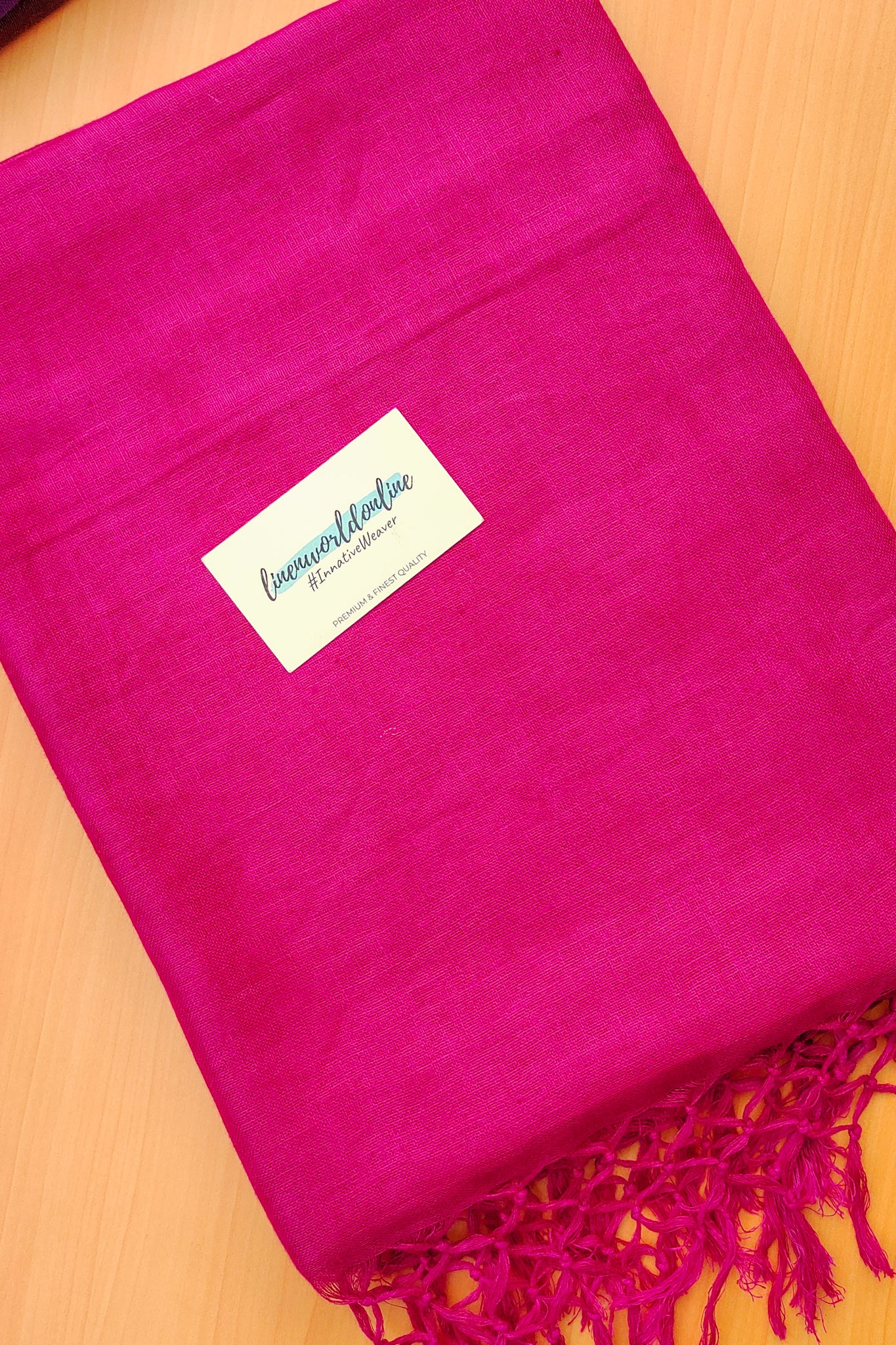 pink pure linen saree - linenworldonline.in