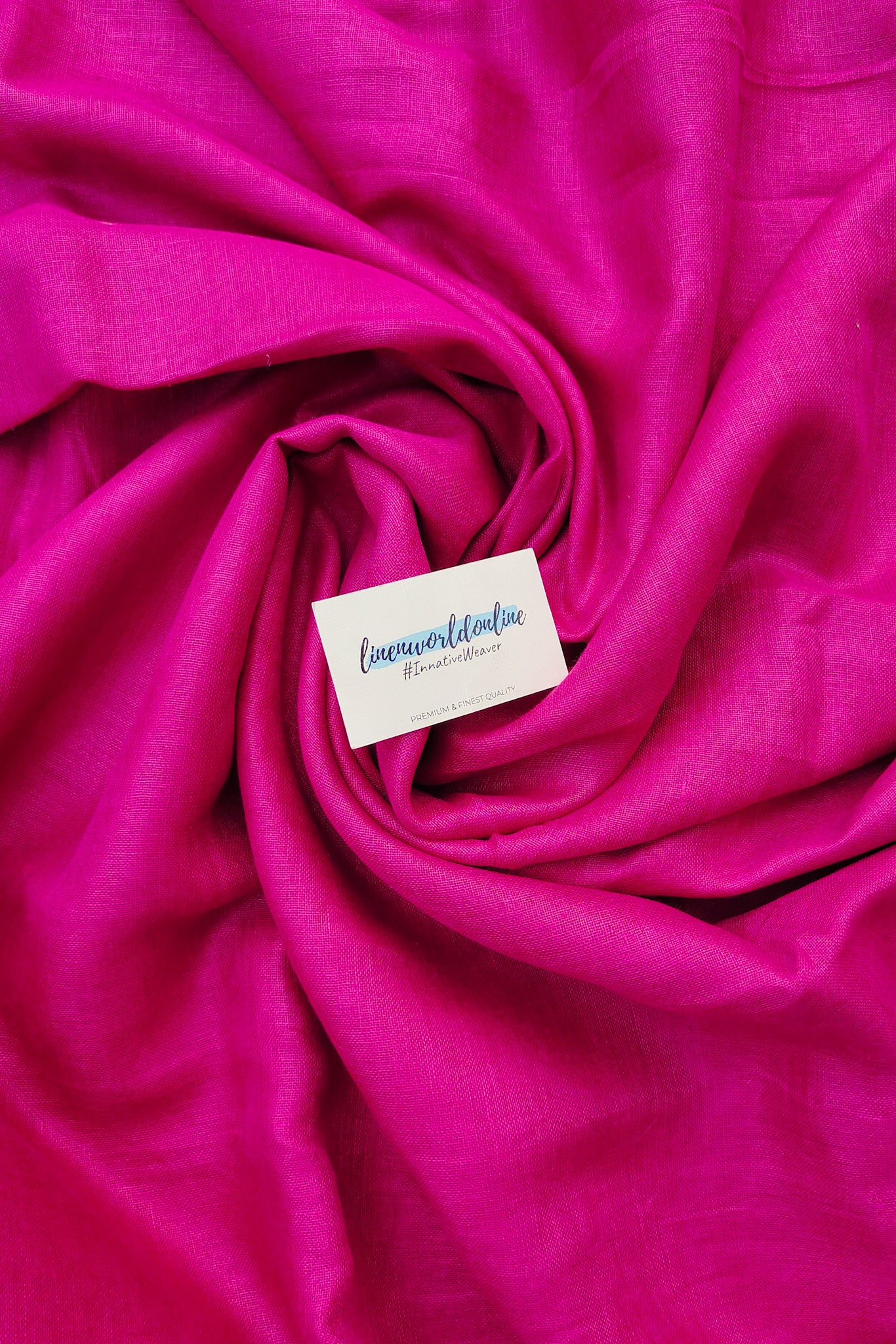 pink pure linen saree - linenworldonline.in