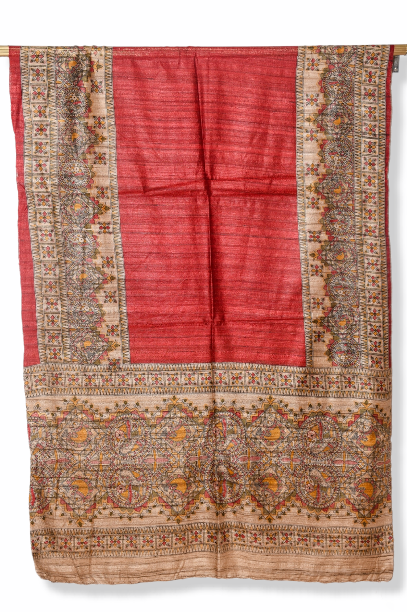 ghicha tussar silk printed dupatta - linenworldonline.in