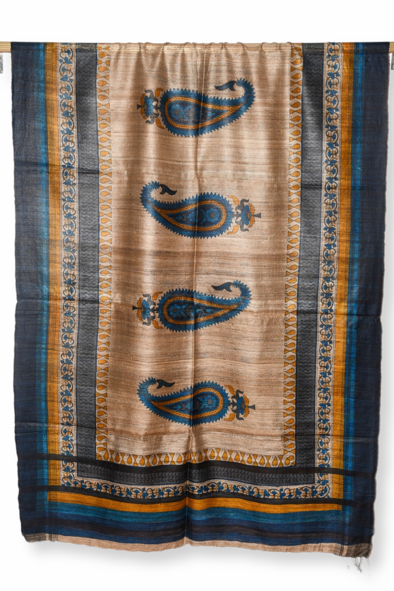 ghicha tussar silk printed dupatta - linenworldonline.in