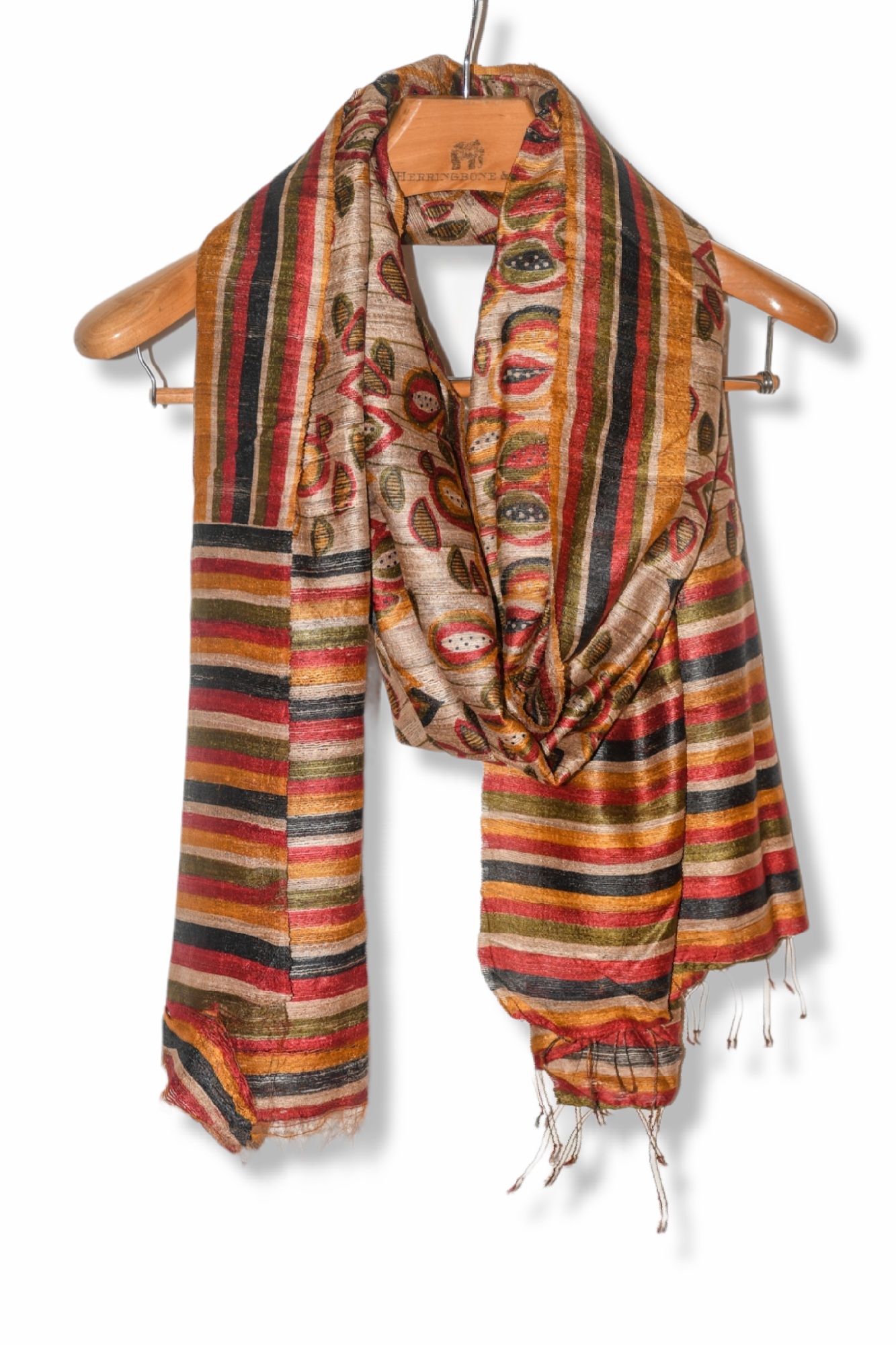 ghicha tussar silk printed dupatta - linenworldonline.in