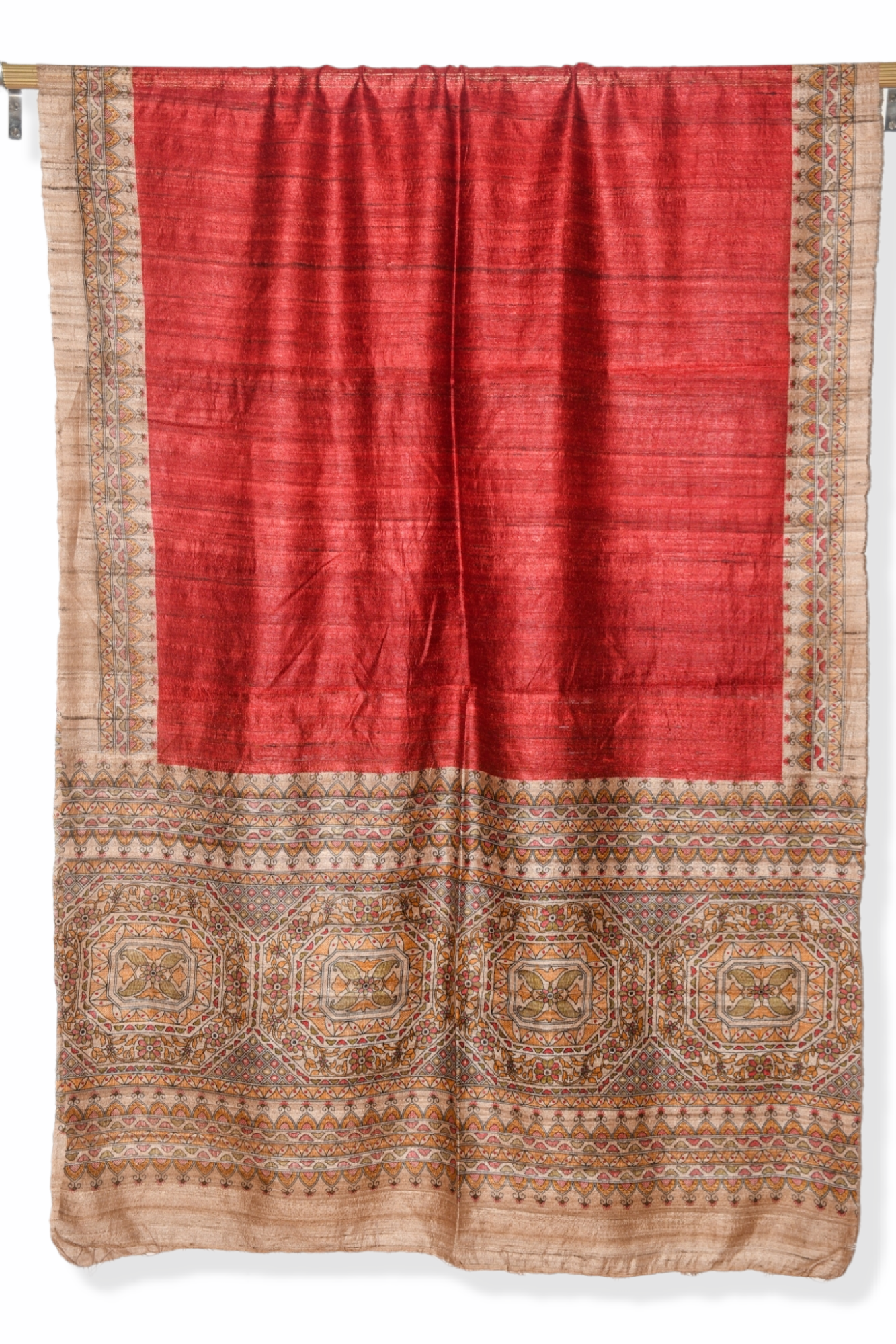 ghicha tussar silk printed dupatta - linenworldonline.in