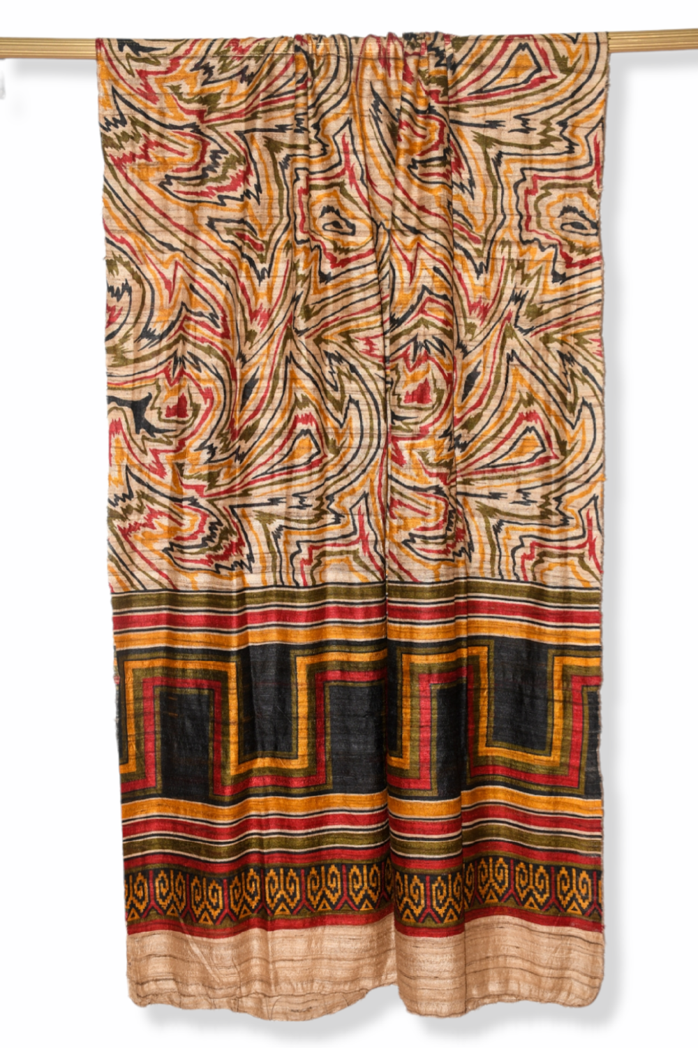 ghicha tussar silk printed dupatta - linenworldonline.in