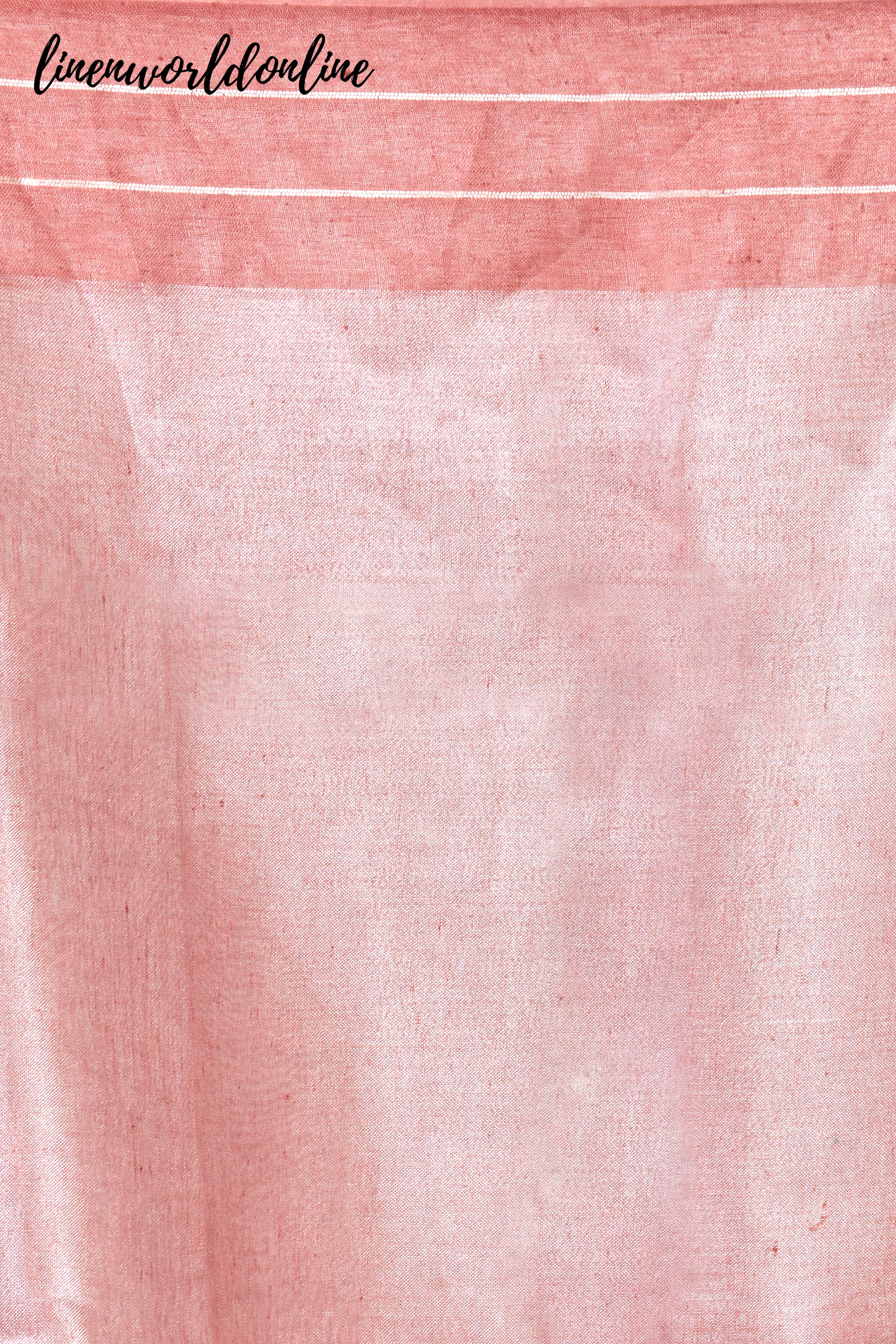 checkered handwoven pure linen saree