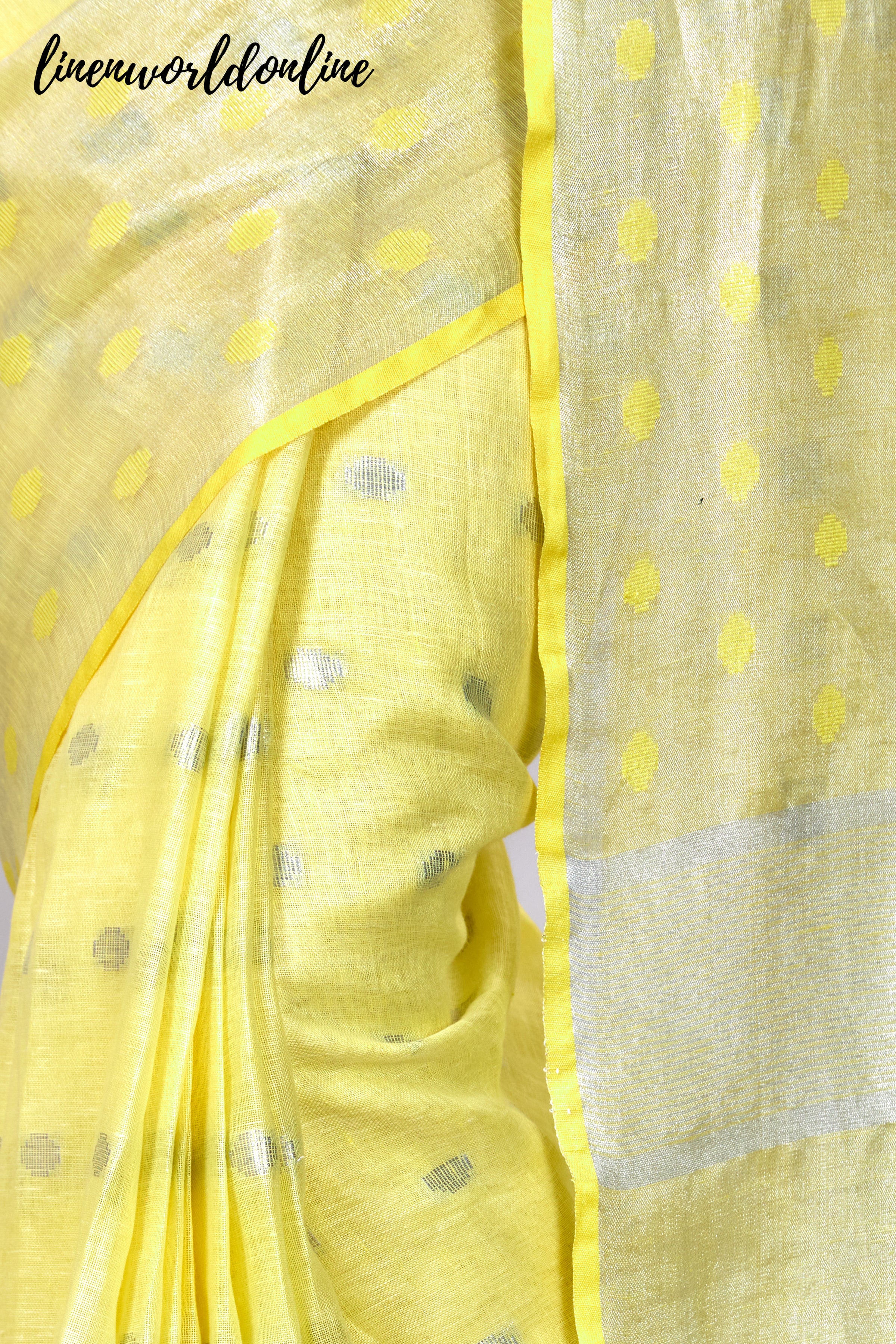 dobi woven pure linen saree