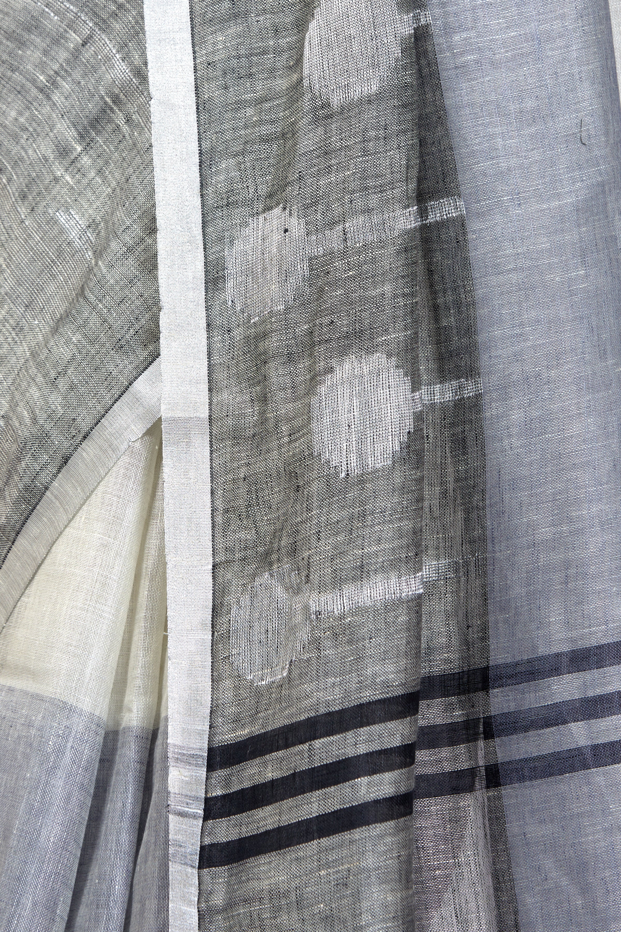 dobi woven pure linen saree
