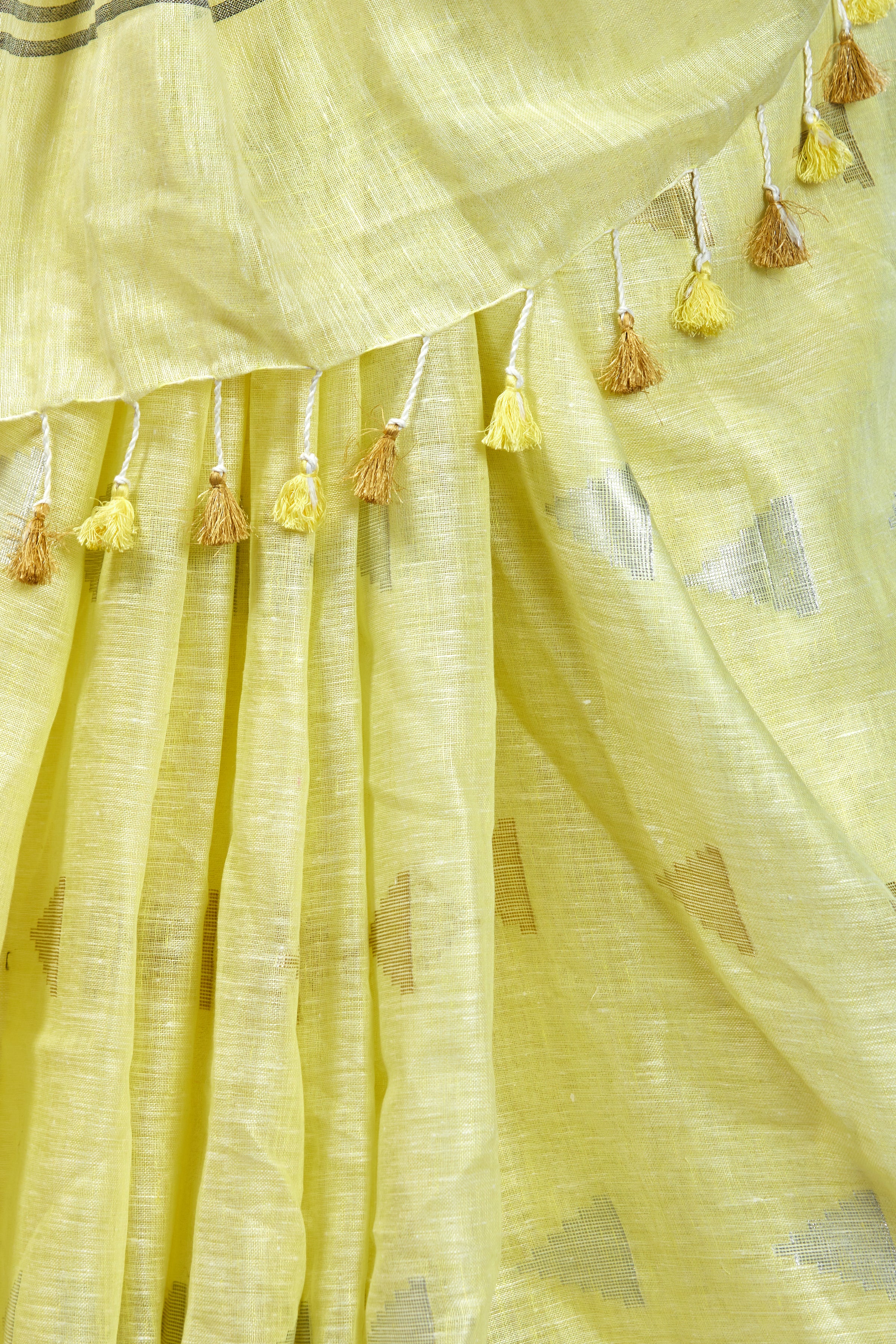 dobi woven pure linen saree