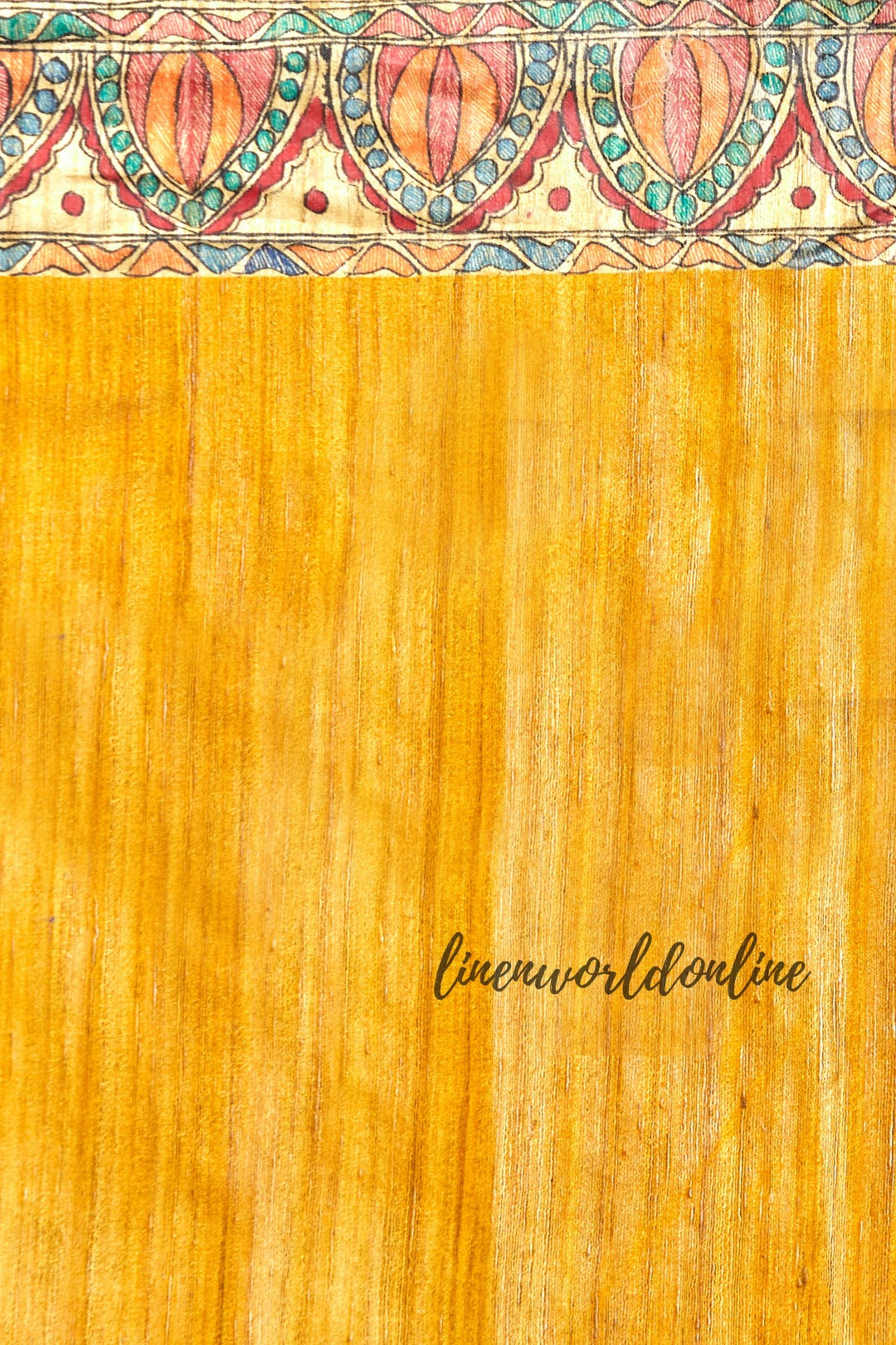 madhubani painted bhagalpuri tussar ghicha silk saree - linenworldonline.in