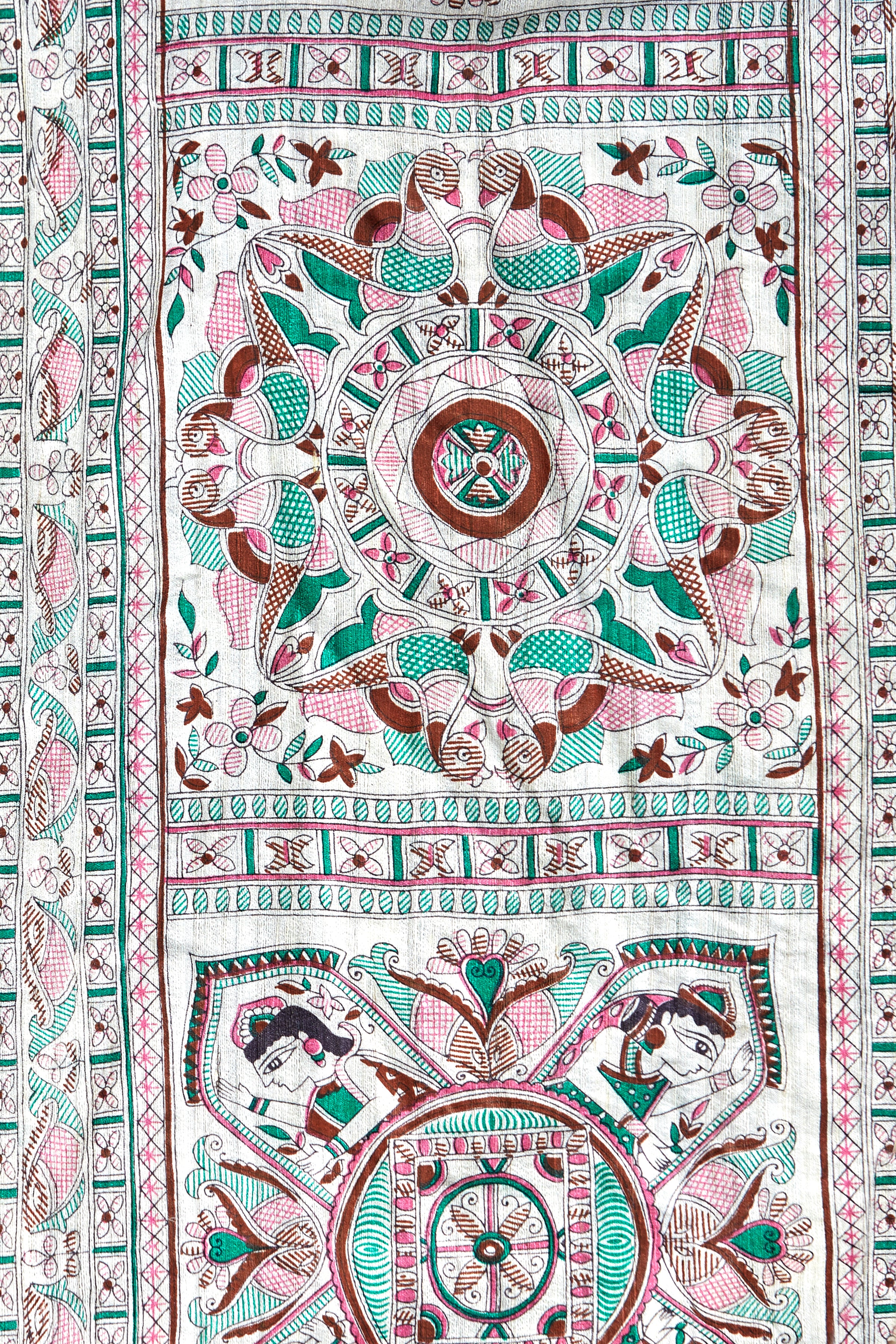 block printed tussar ghicha silk saree