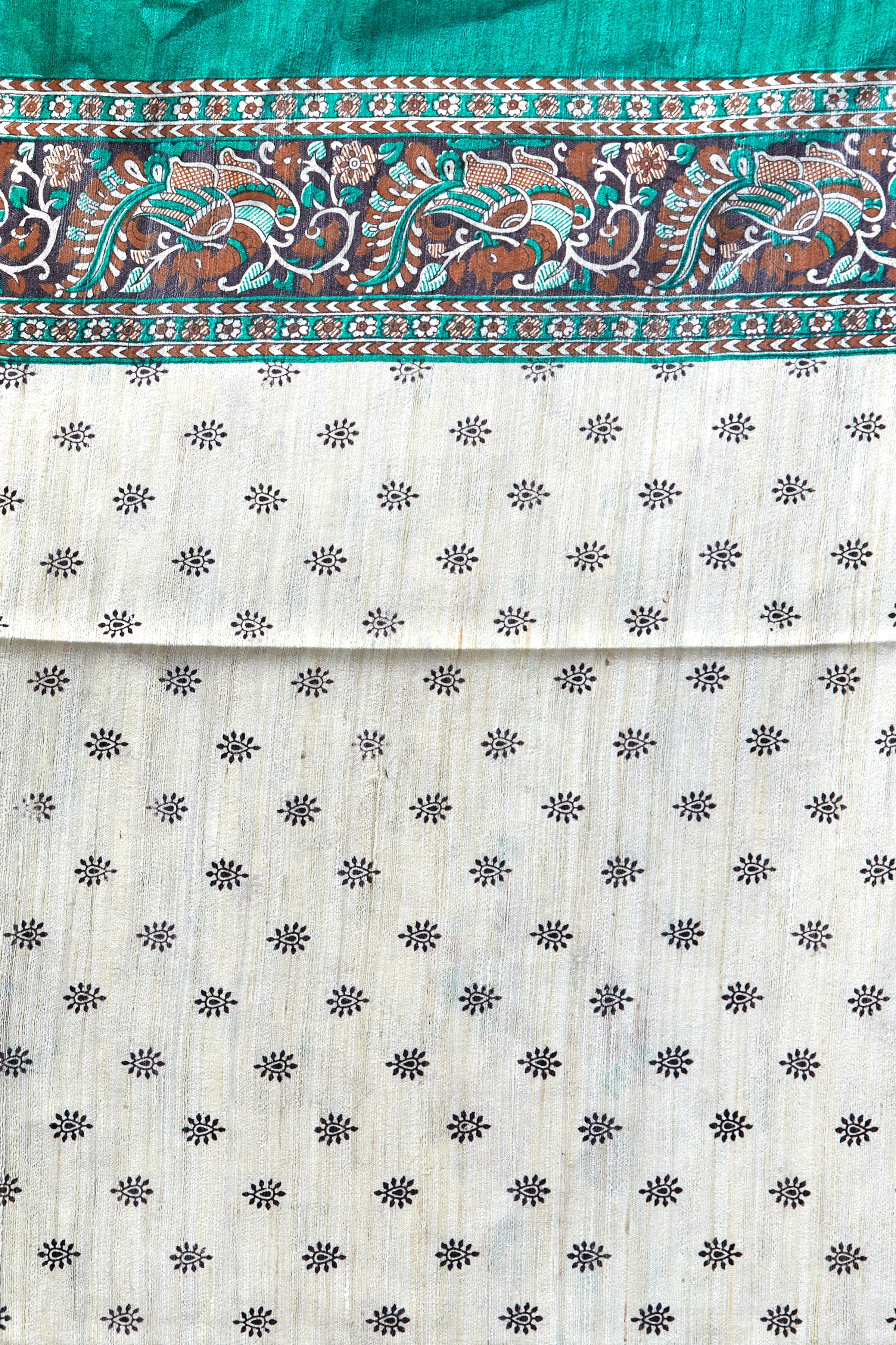 block printed tussar ghica blouse