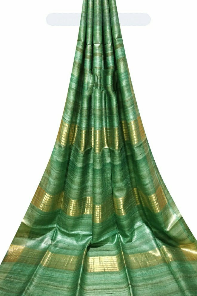 bhagalpuri tussar ghicha silk saree - linenworldonline.in